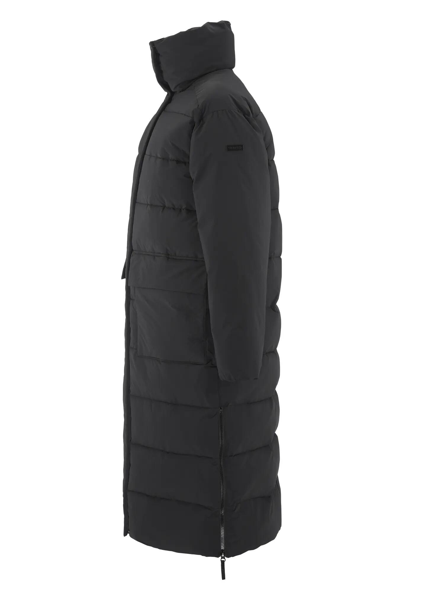 craft Urban Long Padded Coat W – Lange gewatteerde damesparka – Black 4/7