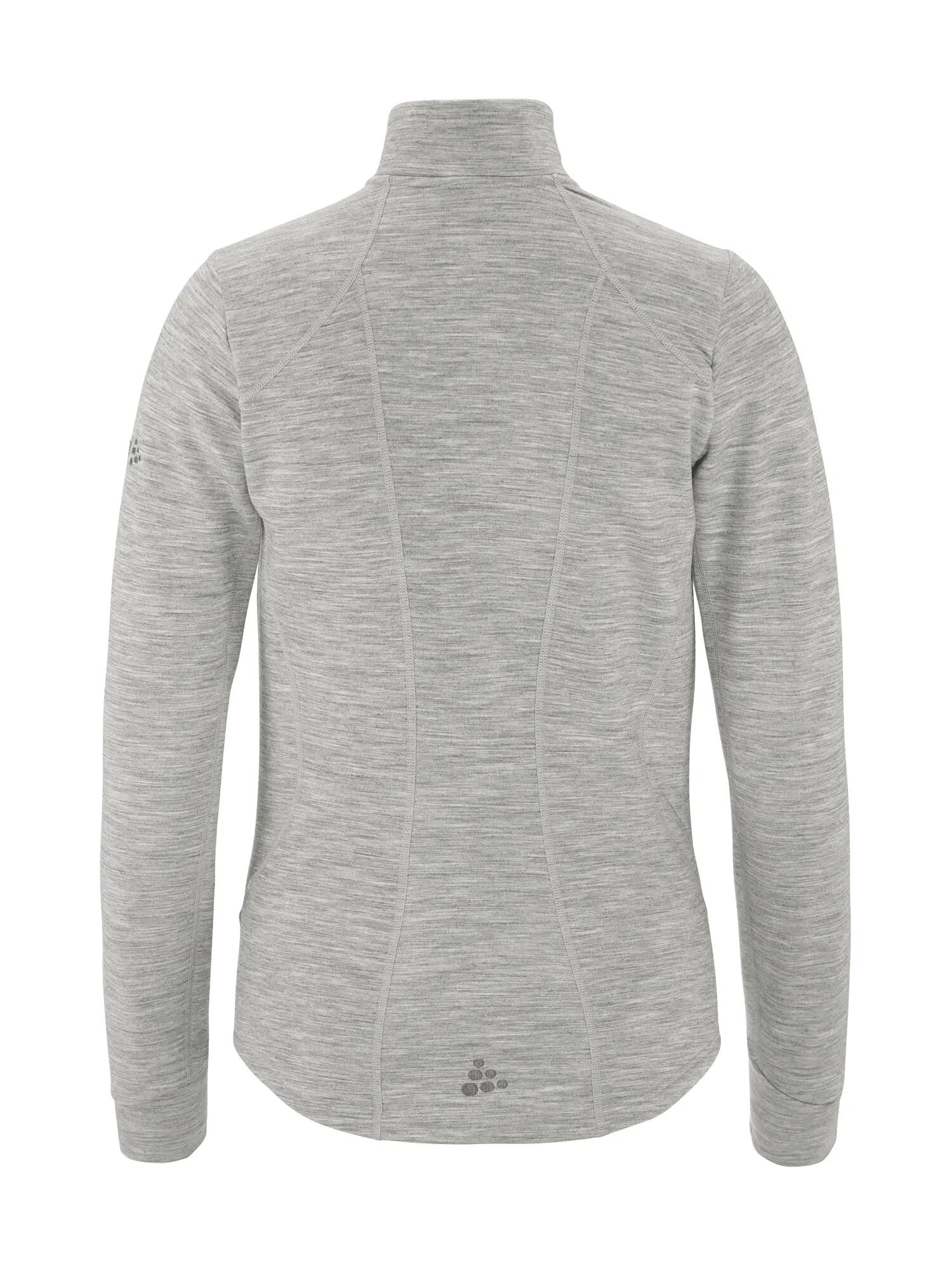 craft PRO Explore Wool Midlayer W - Wärmender Midlayer aus Wolle – Grey Melange 2/7