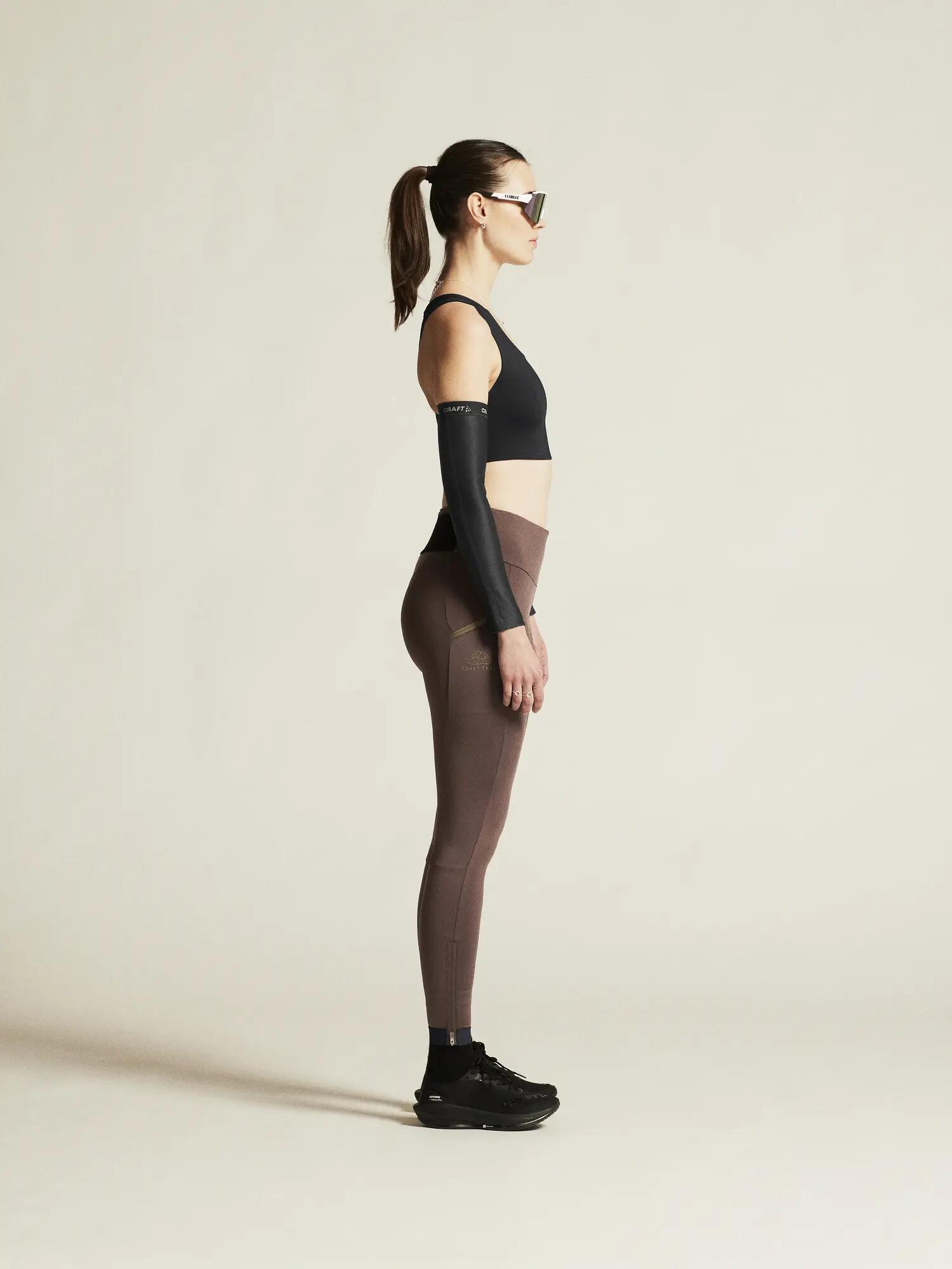 craft PRO Trail Tights 2 W – leggings trail em poliamida reciclada – Prune 6/7