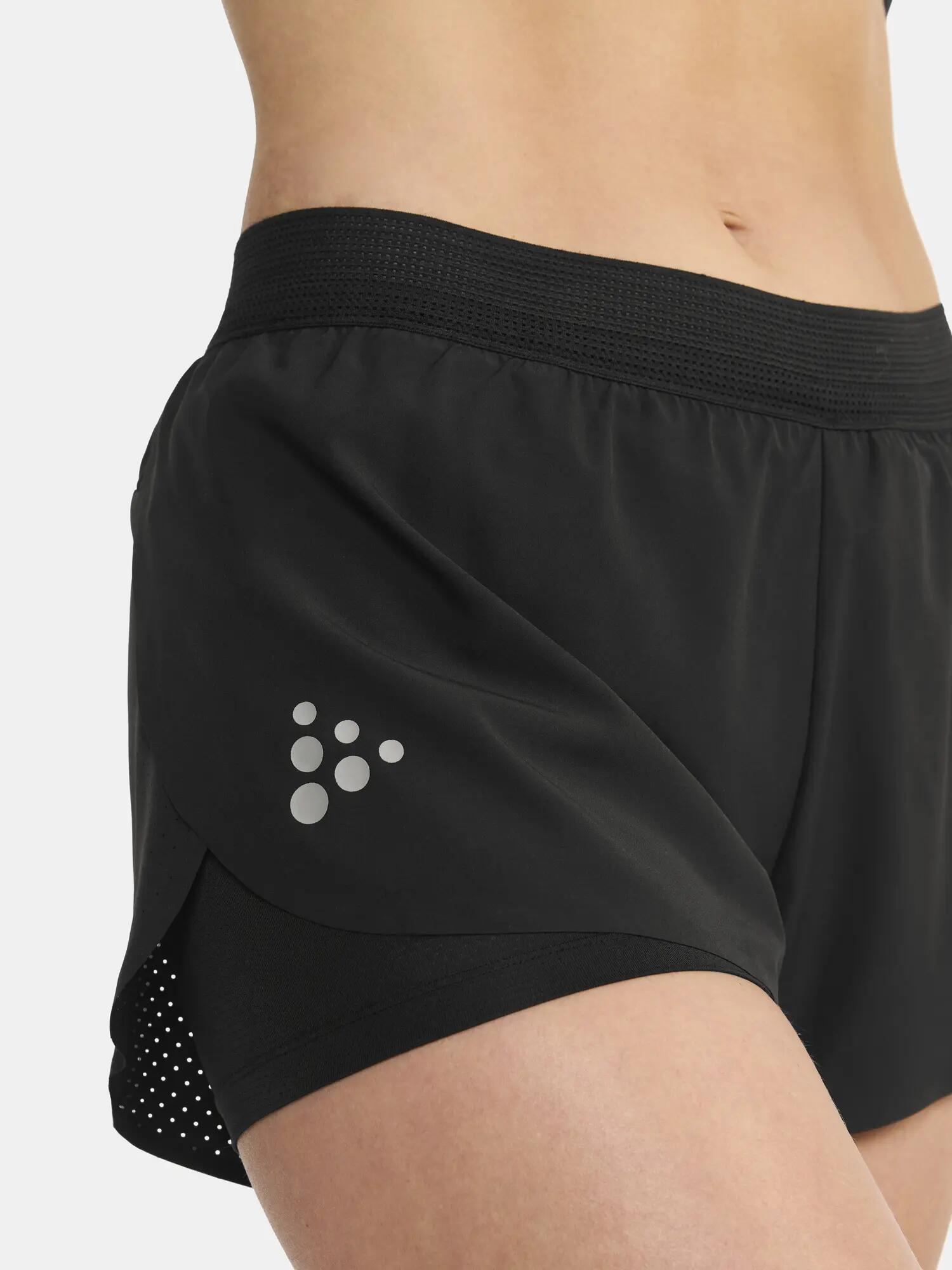 craft PRO Hypervent Split Shorts 2 W – short running léger et ventilé – Black 2/7