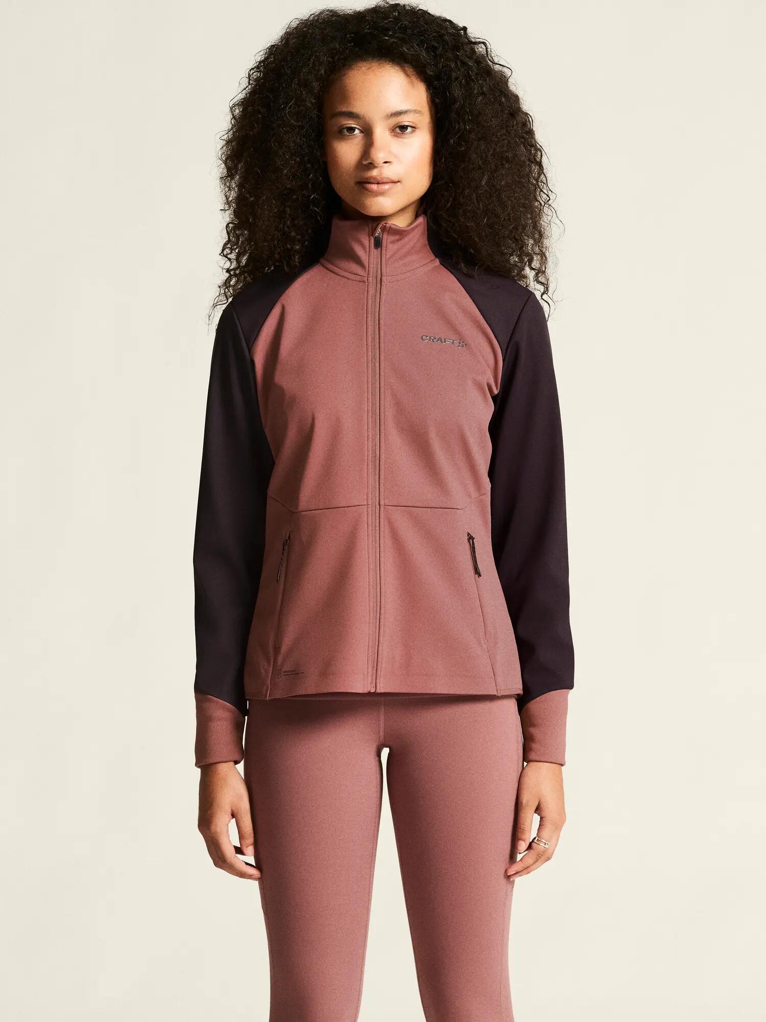 craft CORE Essence Nordic Jacket 3‑L Softshell Damen – Rose Brown/Dk Plum 7/7
