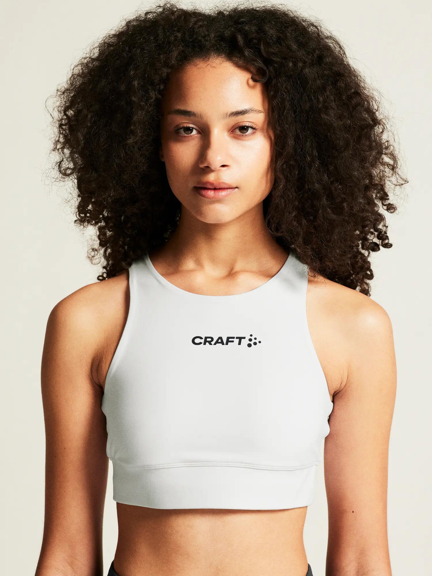 craft Rush 2.0 Crop Top W – enganliegendes Trainings-Top, atmungsaktiv – White 4/7