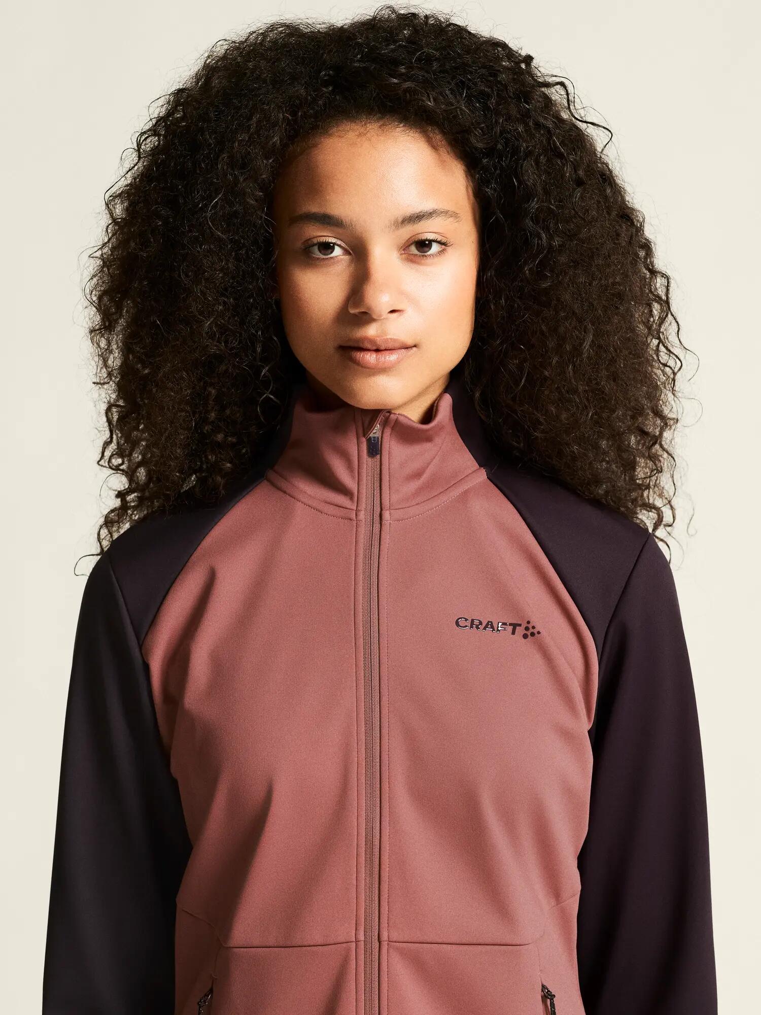 craft CORE Essence Nordic Jacket 3‑L Softshell Damen – Rose Brown/Dk Plum 3/7