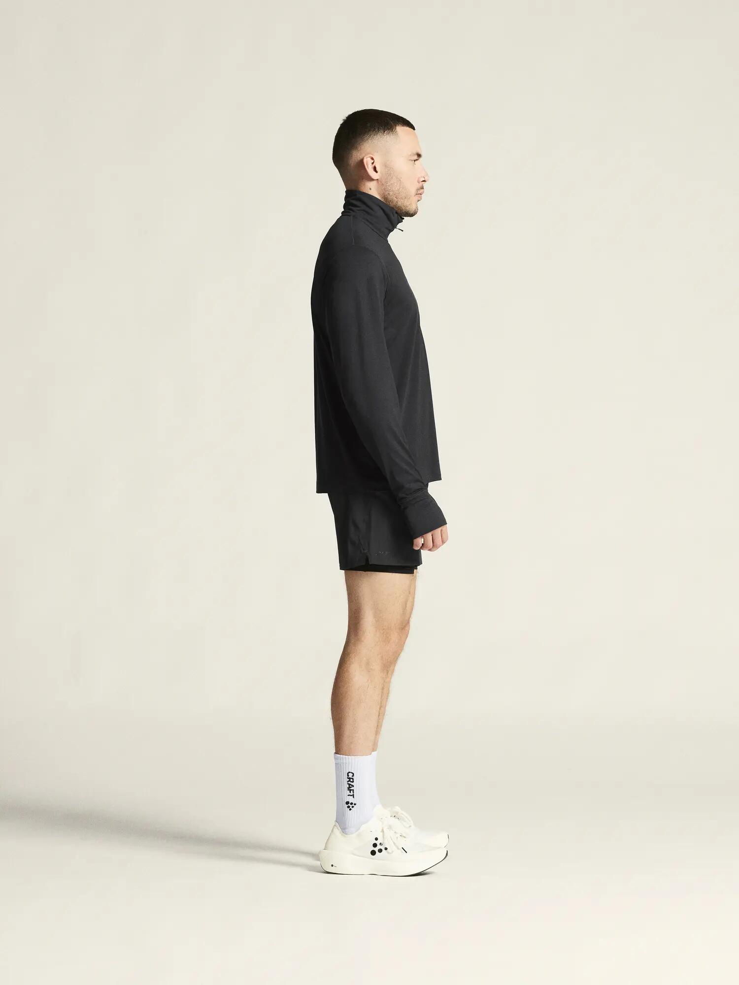 craft Flow HZ LS M — Langarmshirt mit Kurz-Reißverschluss aus recyceltem 5/7