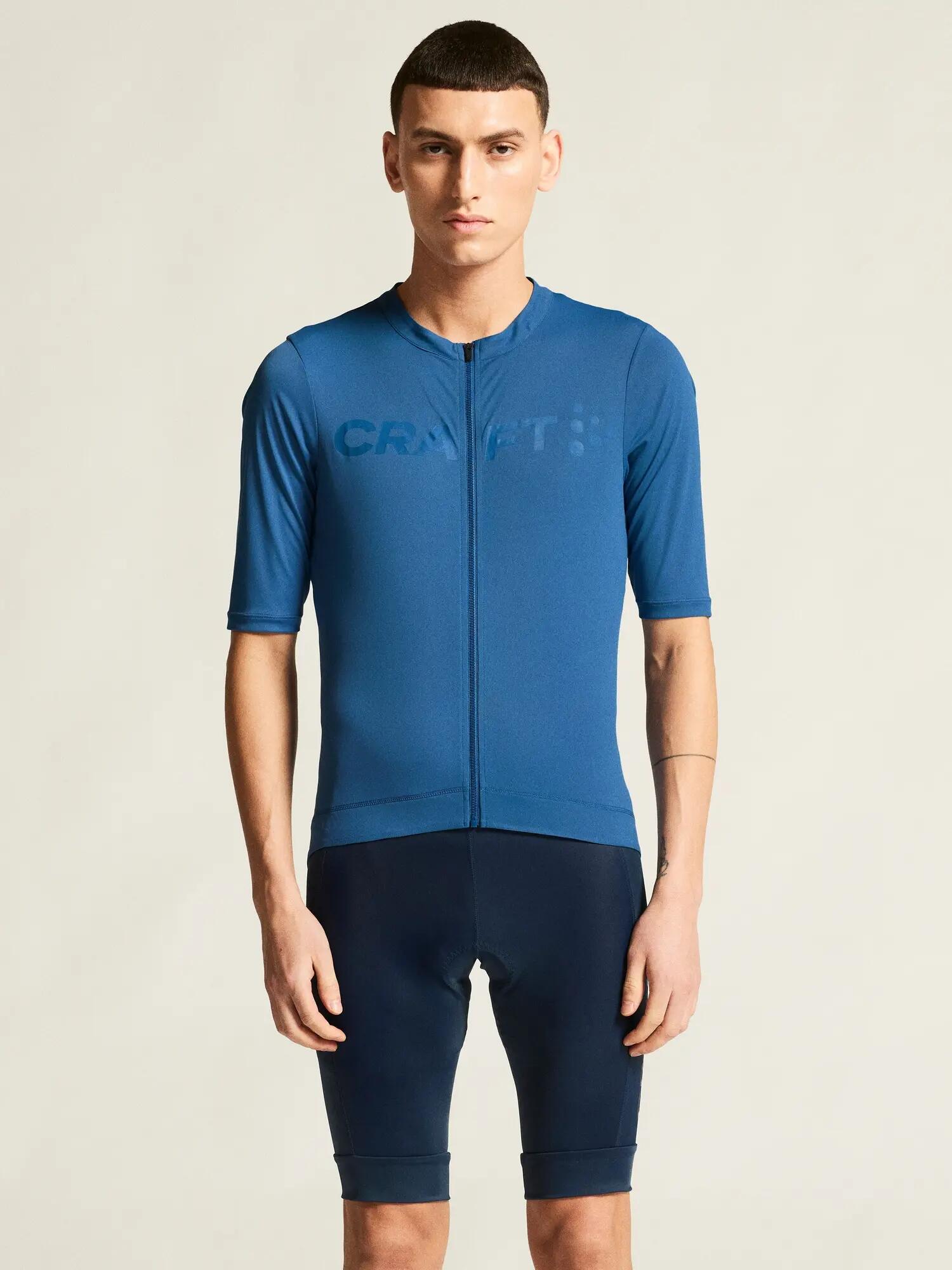 craft Endur Logo Jersey M – Stretch-Radtrikot, enger Schnitt – Water 6/7