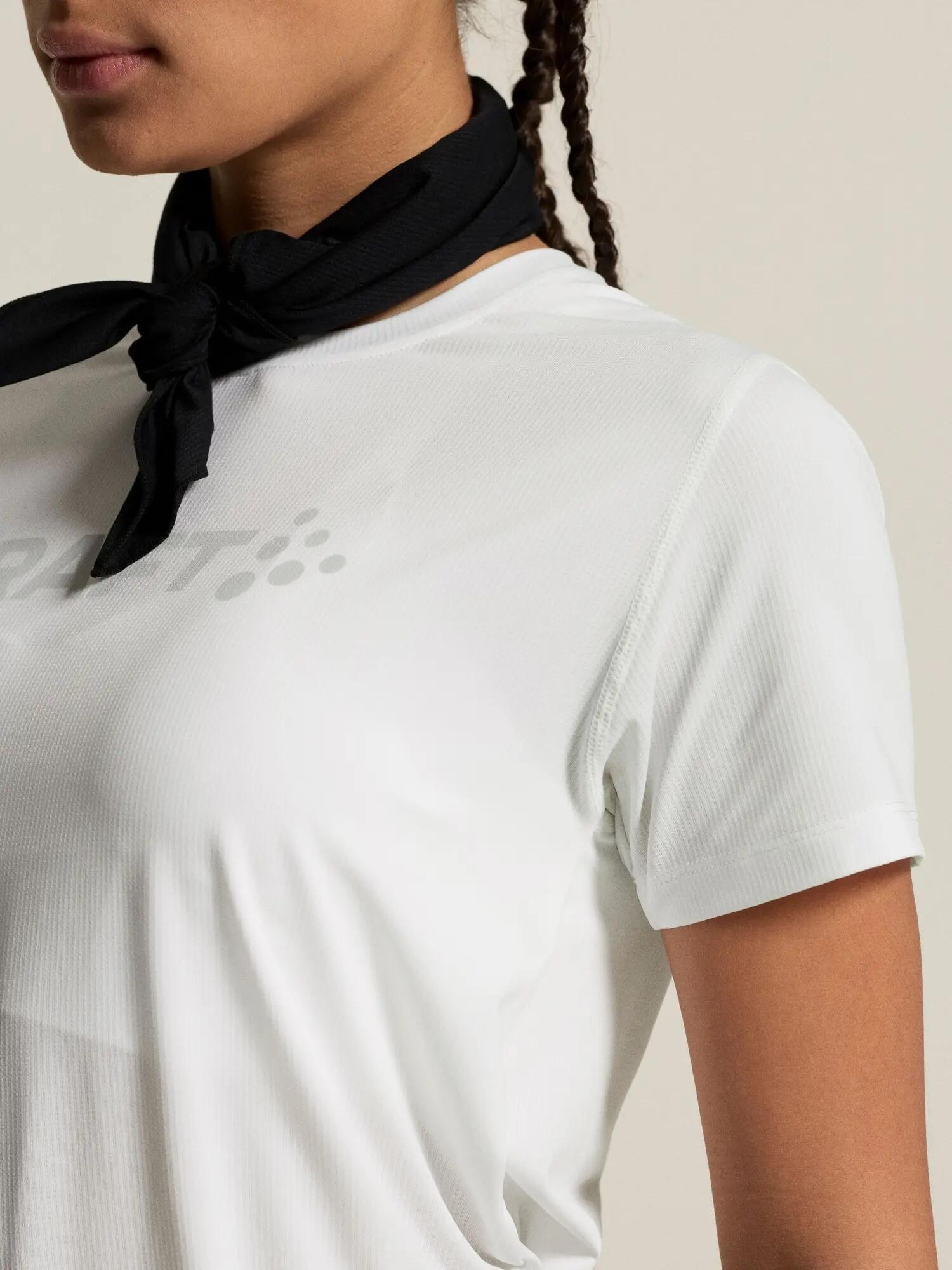 craft Essence Logo Tee 2 W Trainingsshirt aus recyceltem Mesh – White 7/7