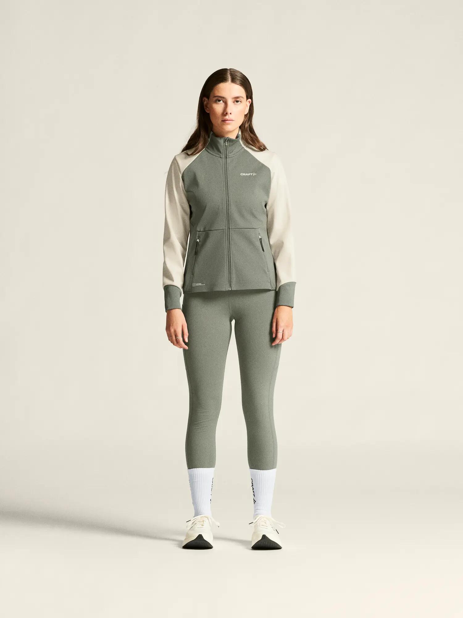 craft CORE Essence Nordic Jacke 3‑Lagen Winddicht Damen – Leaf/Tofu 7/7