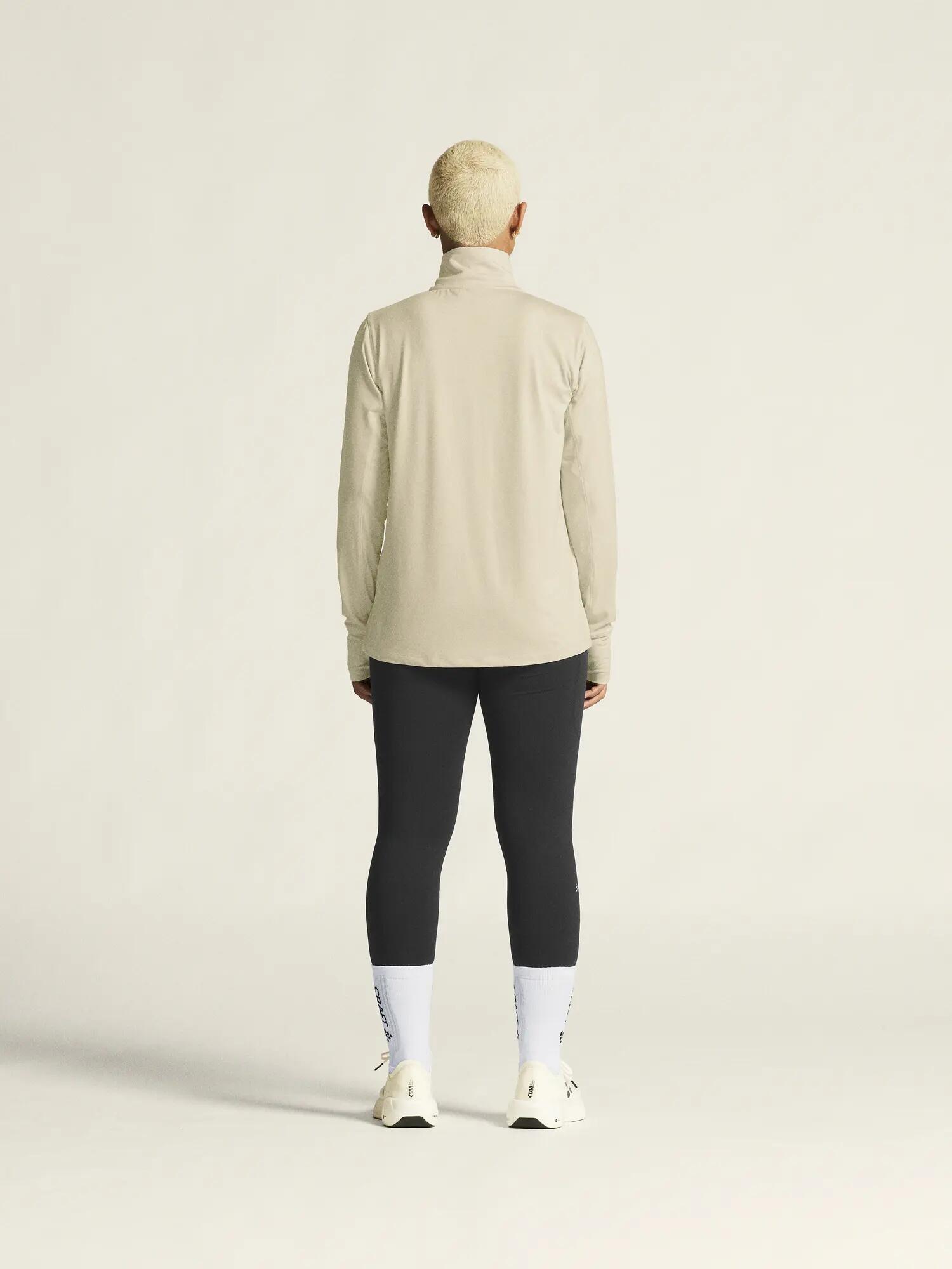 craft Flow HZ LS W — top feminino gola alta com meio fecho, macio e isolante – 6/7