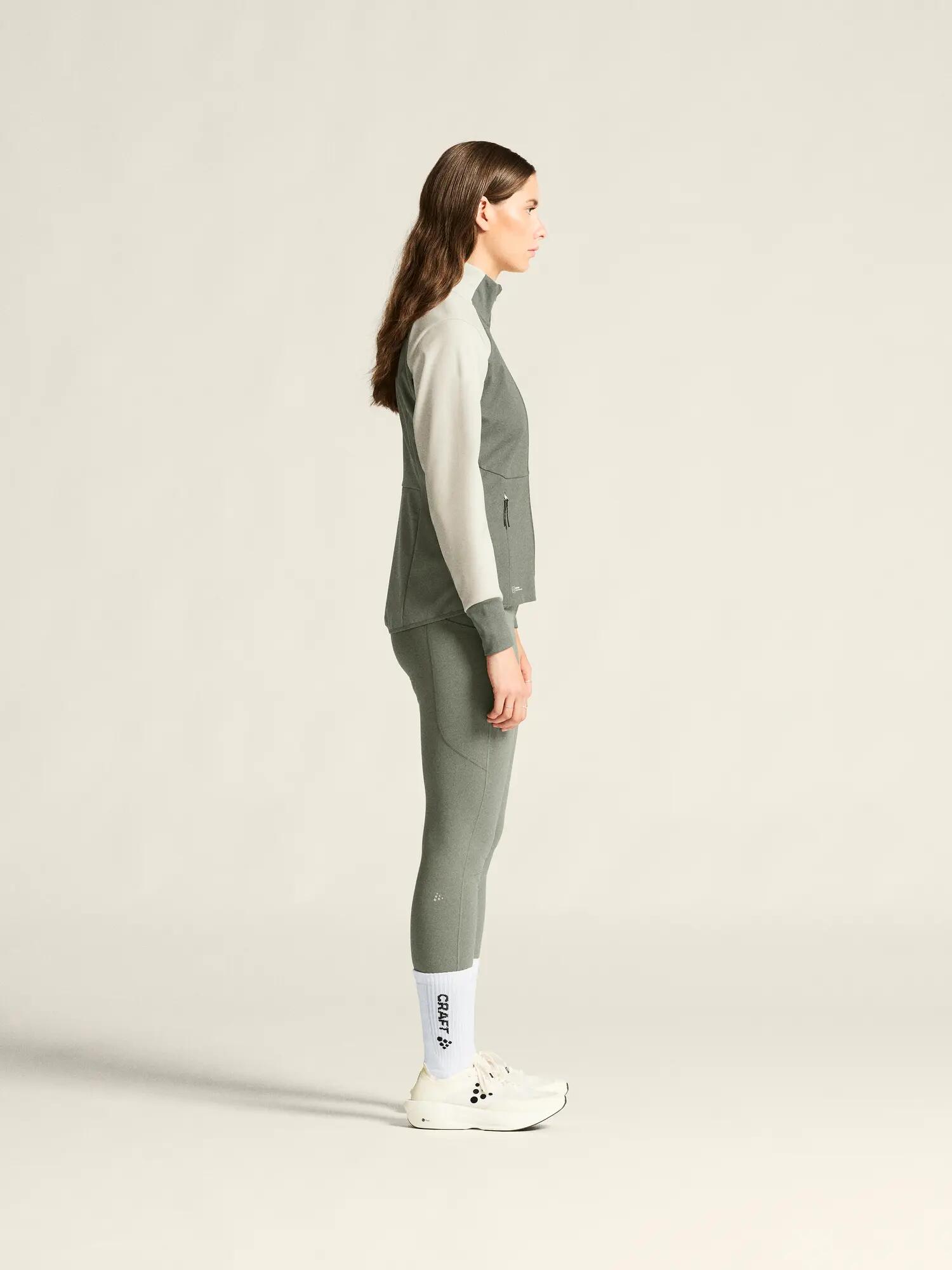 craft CORE Essence Nordic Jacke 3‑Lagen Winddicht Damen – Leaf/Tofu 4/7