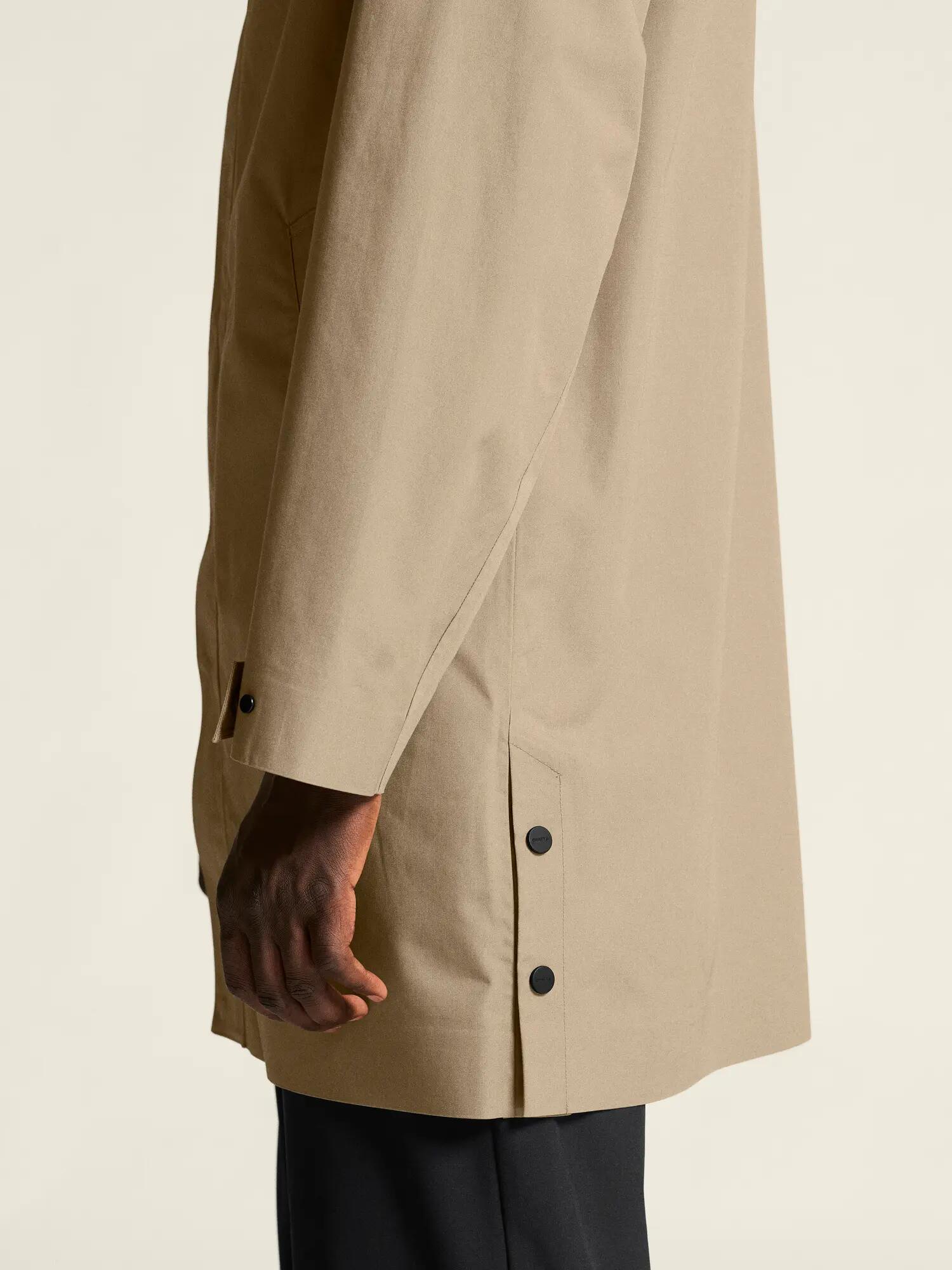 craft Urban Shell Coat Uni — Regenfeste, schlanke Shelljacke – Taupe 5/7