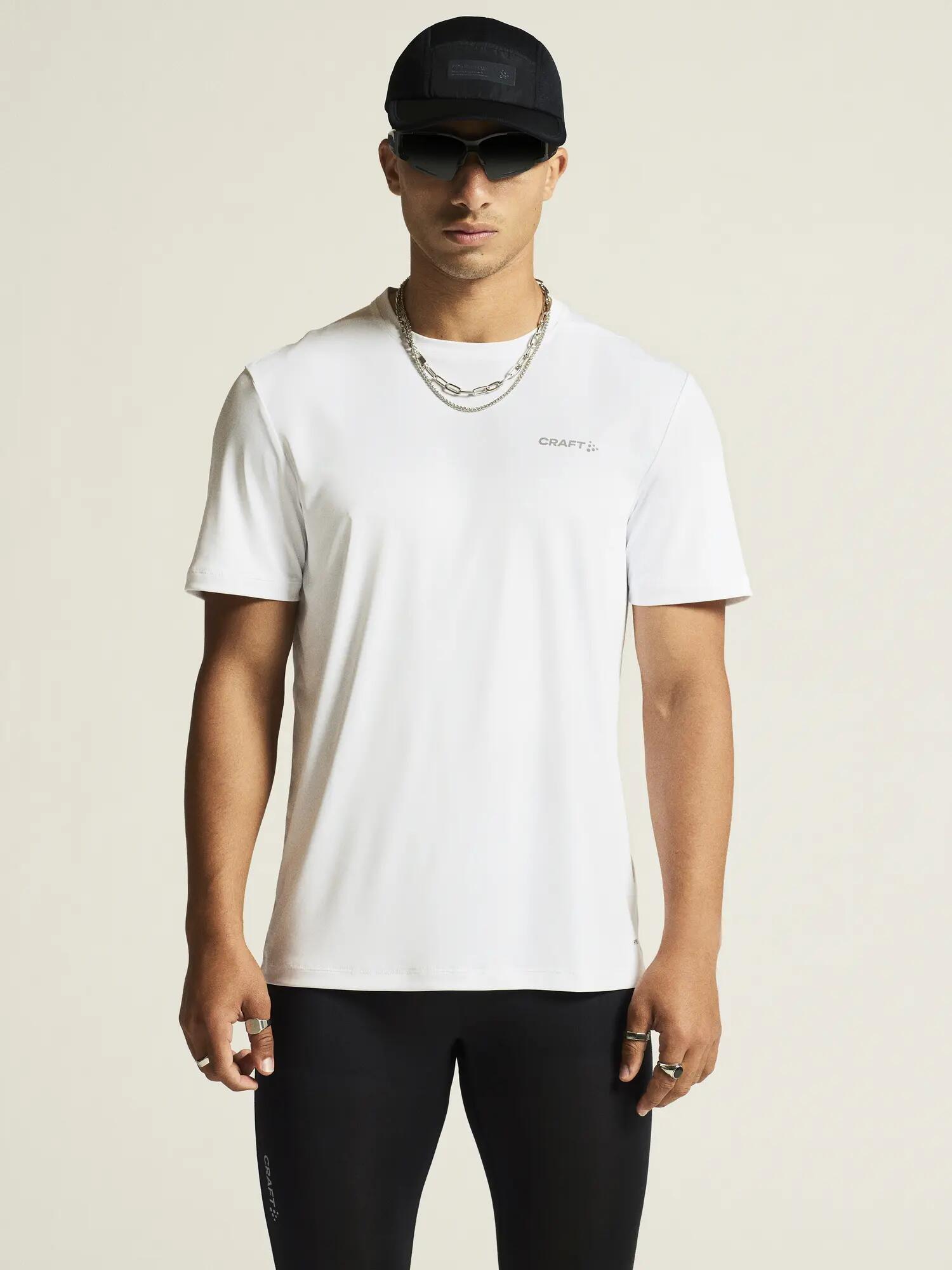 craft CORE Essence SS Tee 2 M – Trainings-T-Shirt aus recyceltem Jersey – White 6/6
