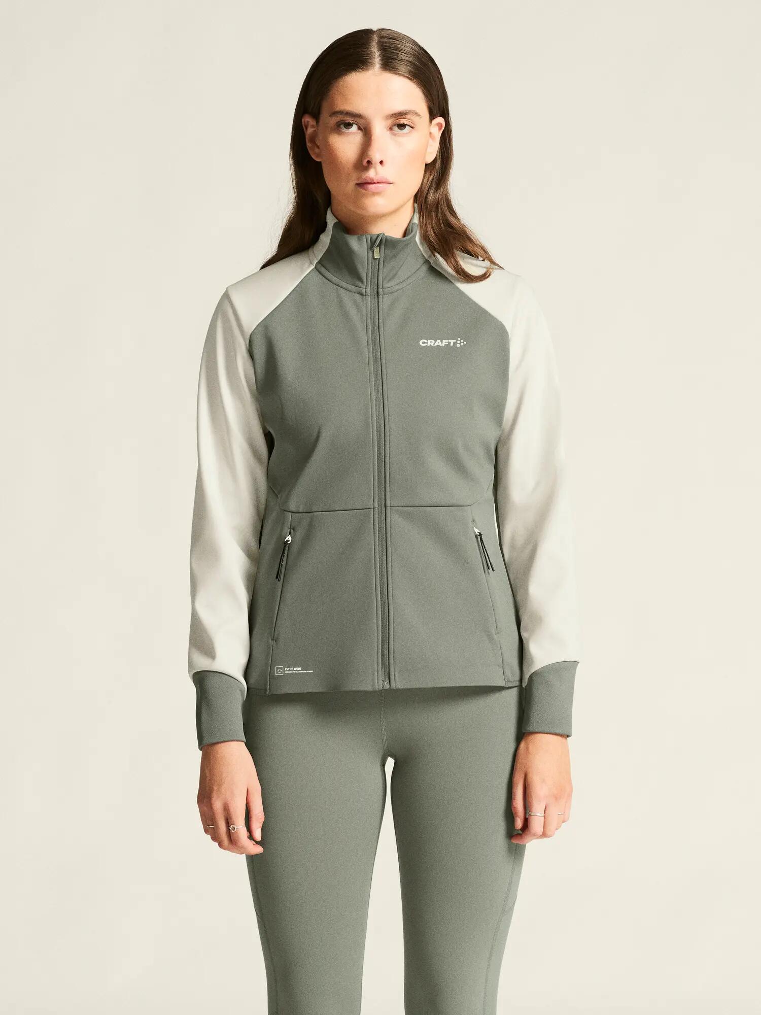 craft CORE Essence Nordic Jacke 3‑Lagen Winddicht Damen – Leaf/Tofu 3/7