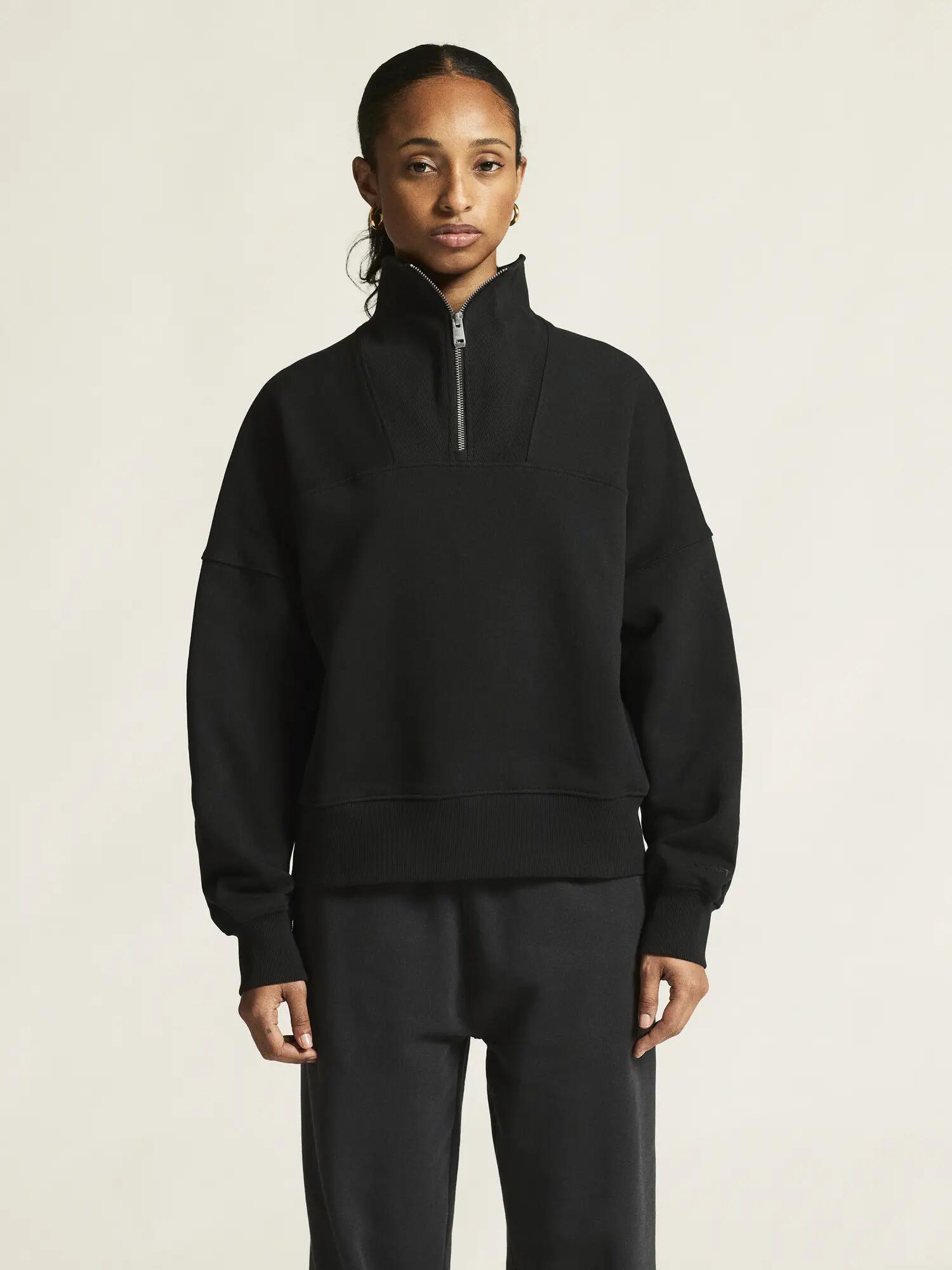 craft Frequent HZ Sweatshirt W – 100% Bio-Baumwolle, Relaxed Fit – Black 6/7