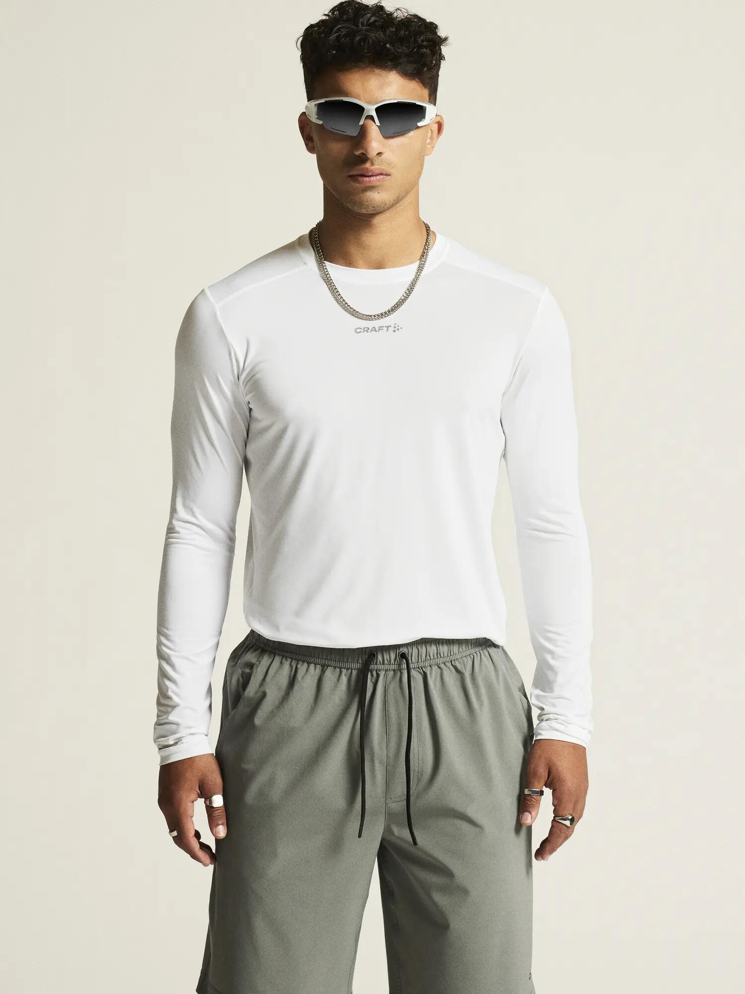 craft ADV Essence LS Tee 2 M - T-shirt manches longues respirante – White 5/7