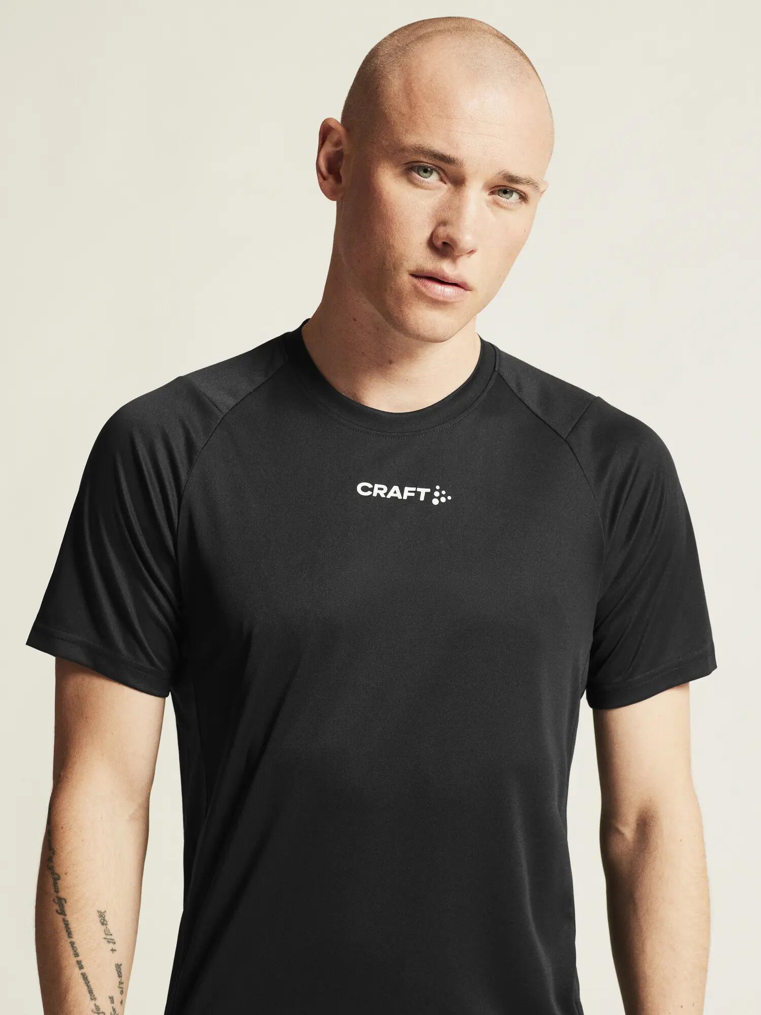 craft Rush 2.0 SS Tee M – Licht trainingsshirt van gerecycled polyester – Black 3/11