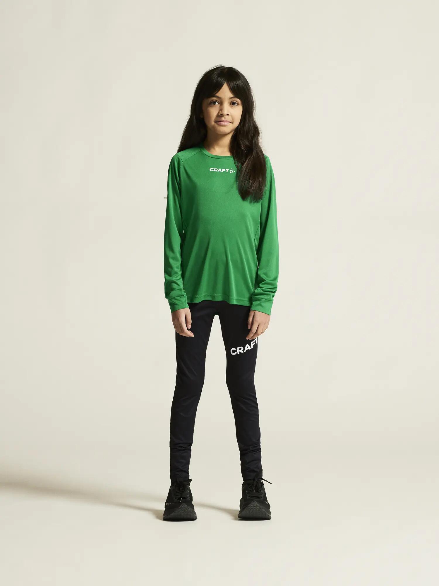 craft Rush 2.0 LS Tee Jr – leichtes Longsleeve aus recyceltem Polyester – Team 6/7
