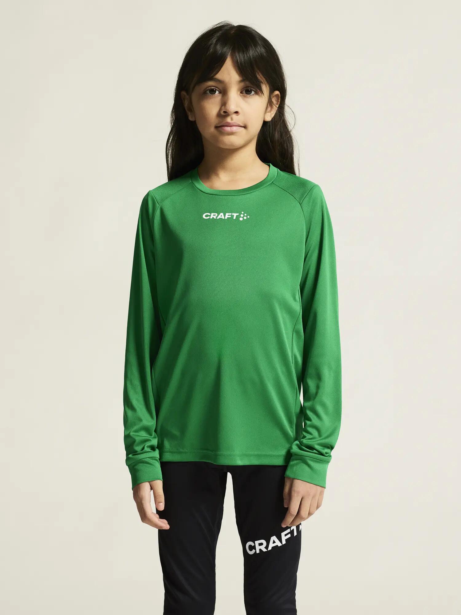 craft Rush 2.0 LS Tee Jr – leichtes Longsleeve aus recyceltem Polyester – Team 4/7