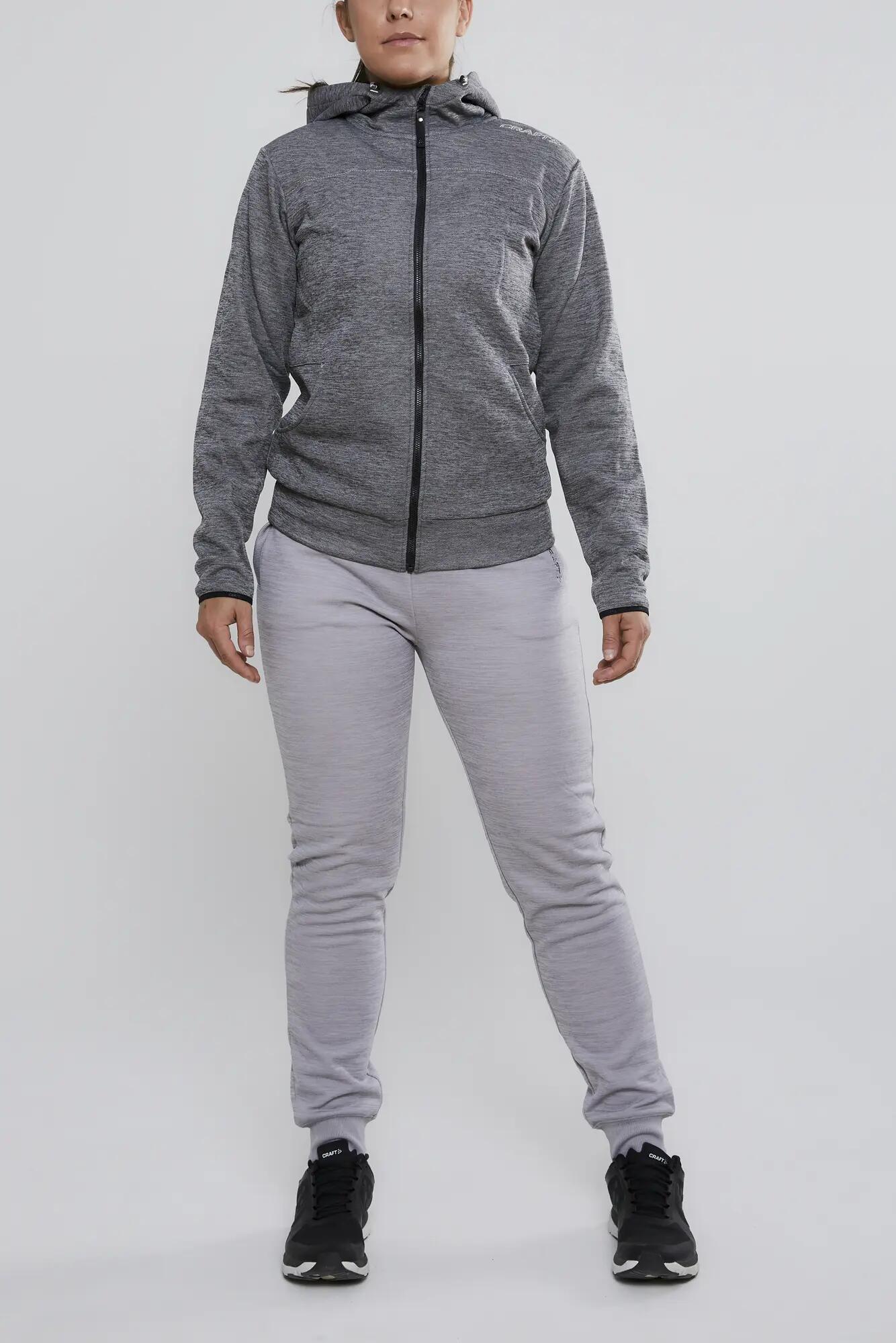 craft Leisure Full Zip Hood W – Kapuzenjacke aus Polyester – Darkgrey melange 6/6