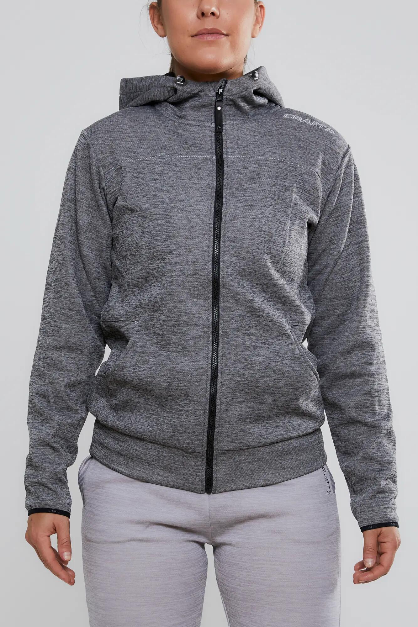 craft Leisure Full Zip Hood W Damenjacke aus Polyester – Darkgrey melange 4/6