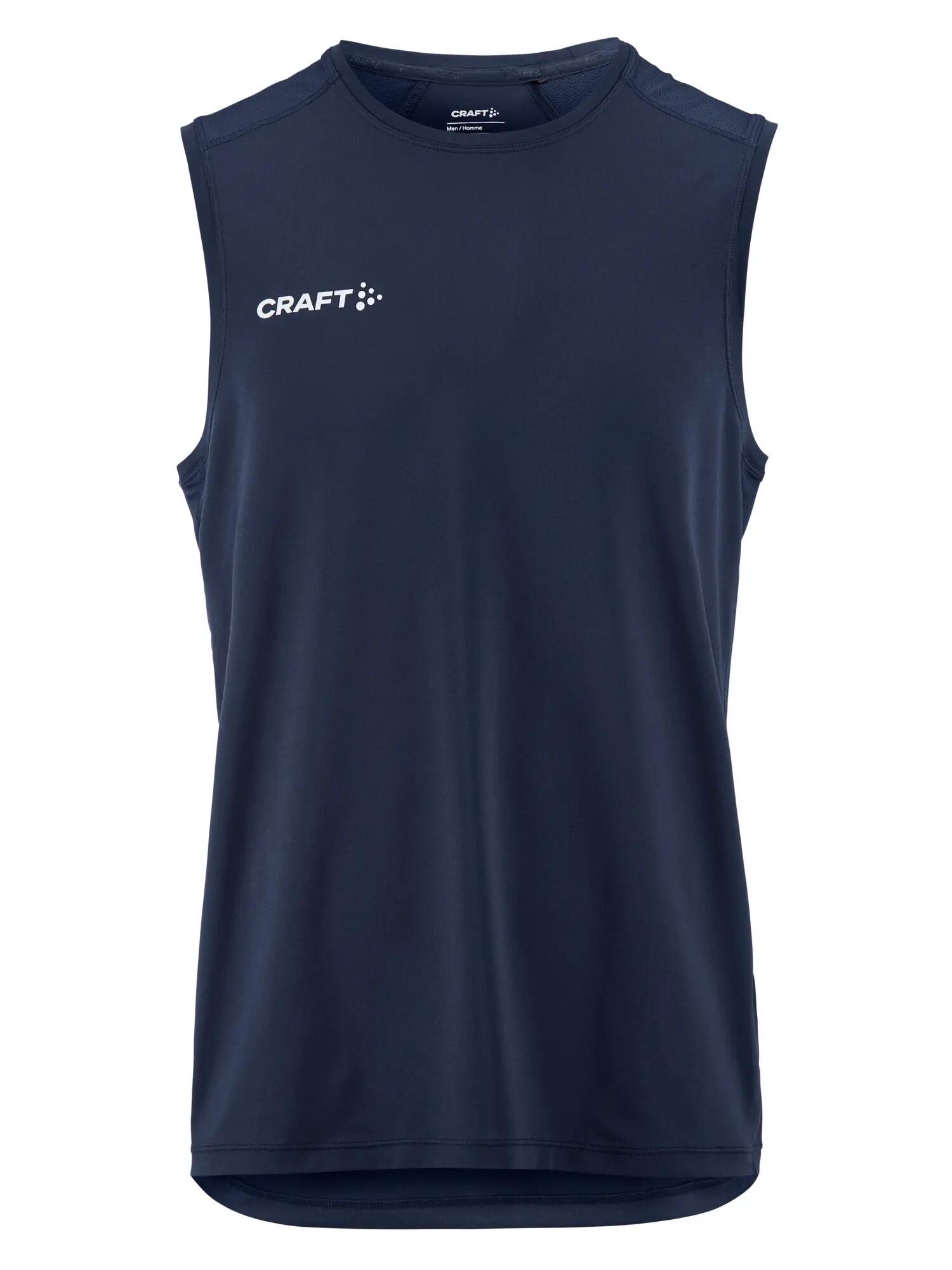 craft Ability SL Tee M mouwloos trainingsshirt van gerecycled polyester – Navy 1/4