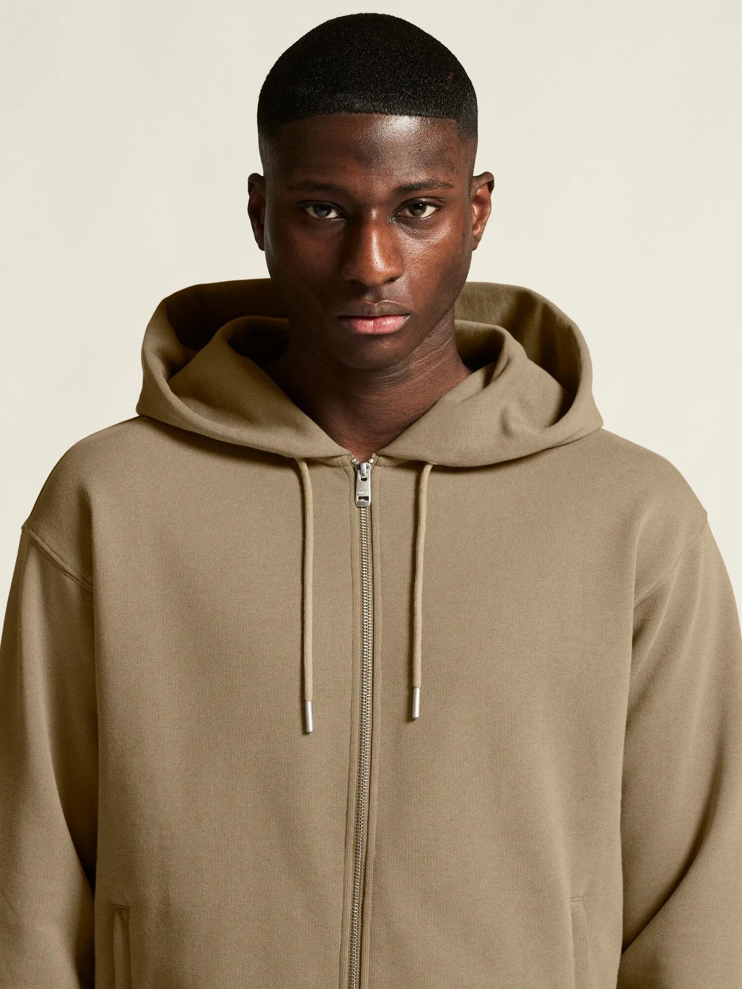 craft Frequent FZ Hoodie M – fullzip hoodie van biologisch katoen – Taupe 7/7