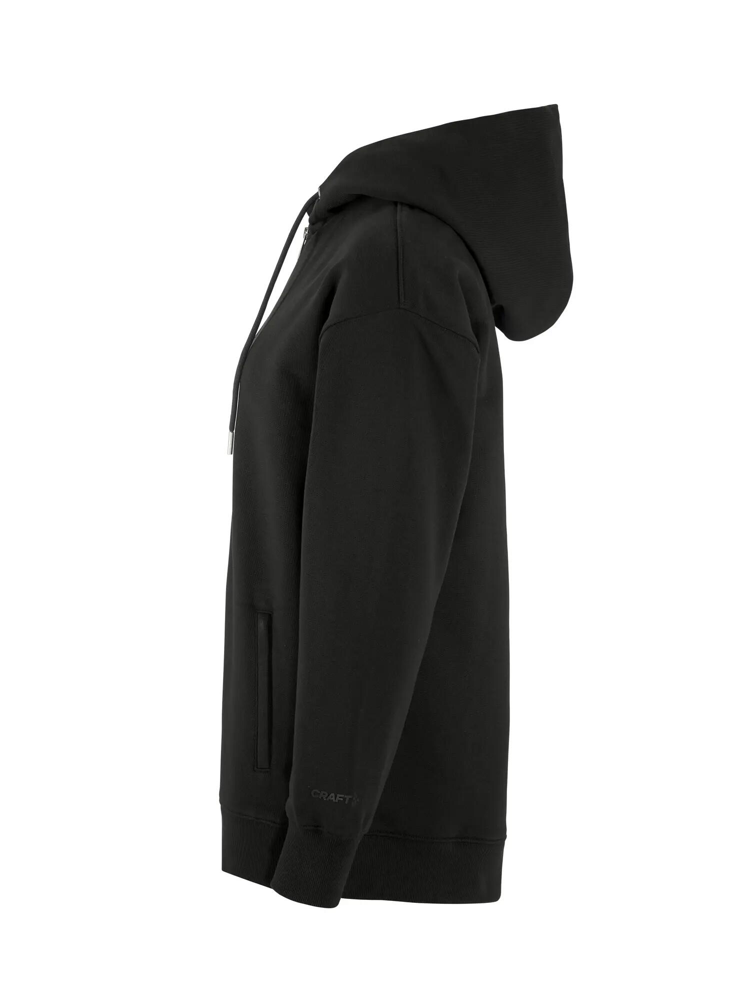 craft Frequent FZ Hoodie W – Kapuzen-Sweatshirt aus Bio-Baumwolle – Black 2/7