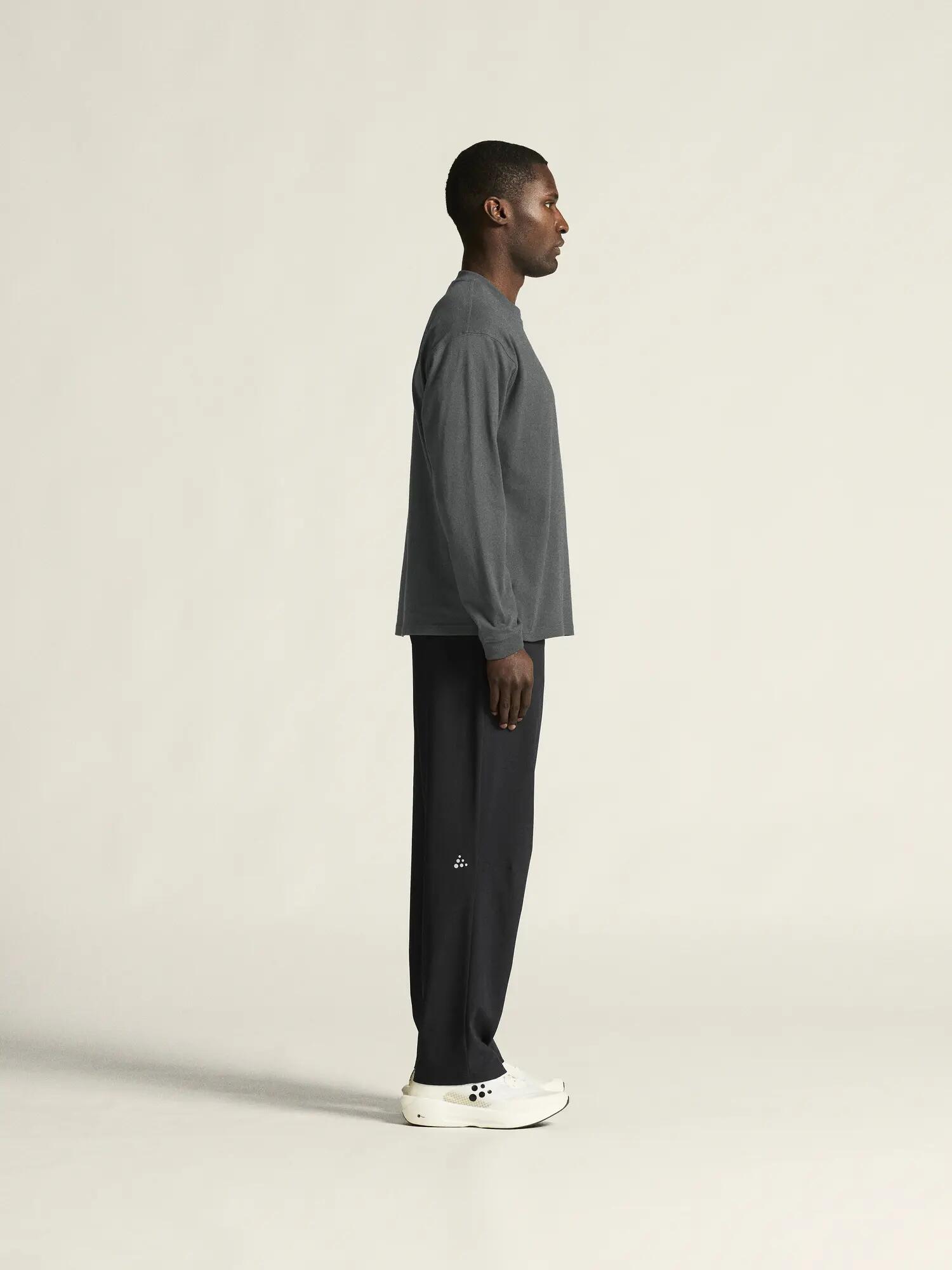 craft Frequent Heavy LS Tee M – Longsleeve aus Bio-Baumwolle – Lava 6/7