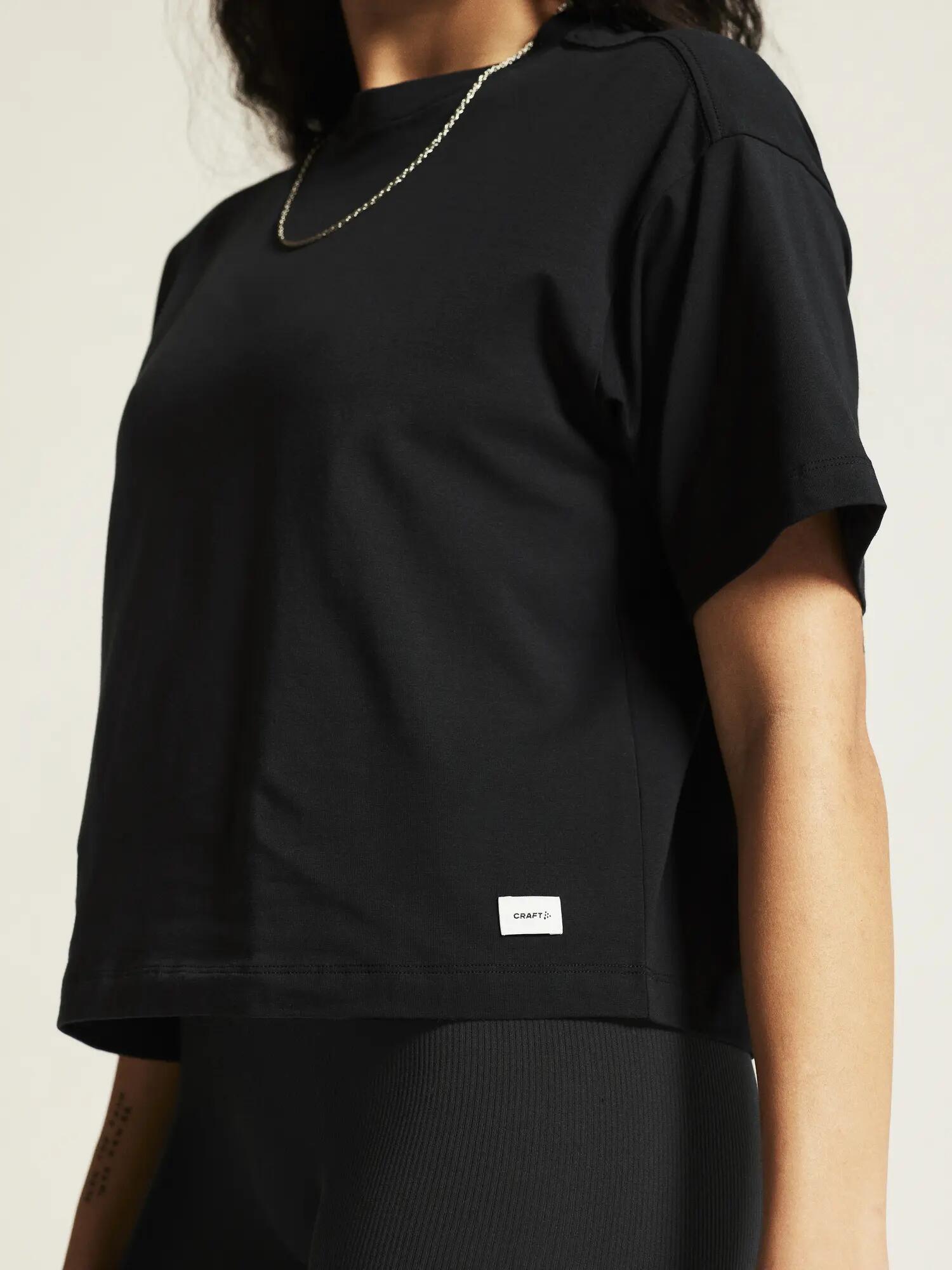 craft T-shirt Collective Relaxed SS Tee W en coton biologique extensible – Black 4/7