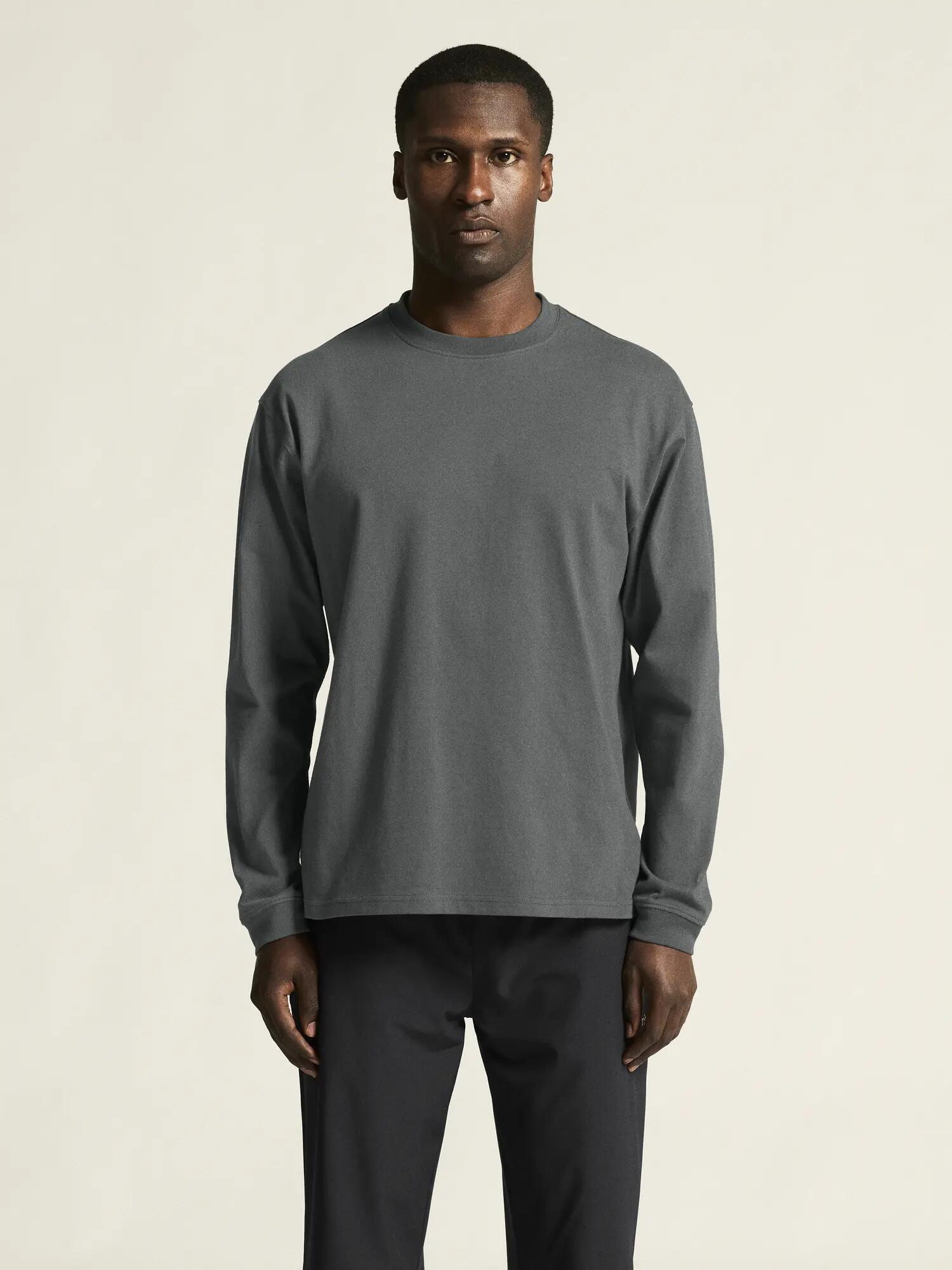 craft Frequent Heavy LS Tee M – Longsleeve aus Bio-Baumwolle – Lava 3/7