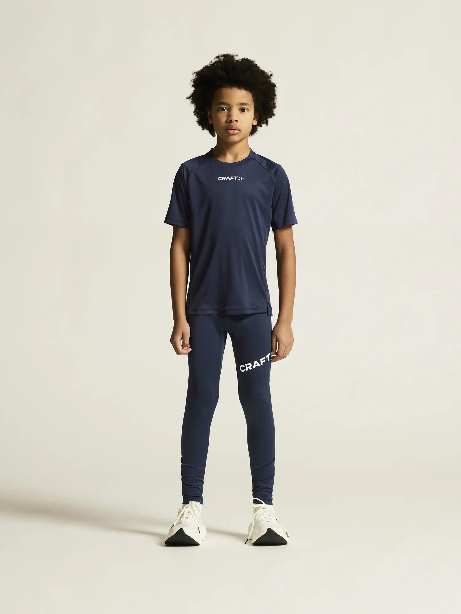 craft Rush 2.0 SS Tee Jr Licht trainingsshirt van gerecycled polyester – Navy 4/7