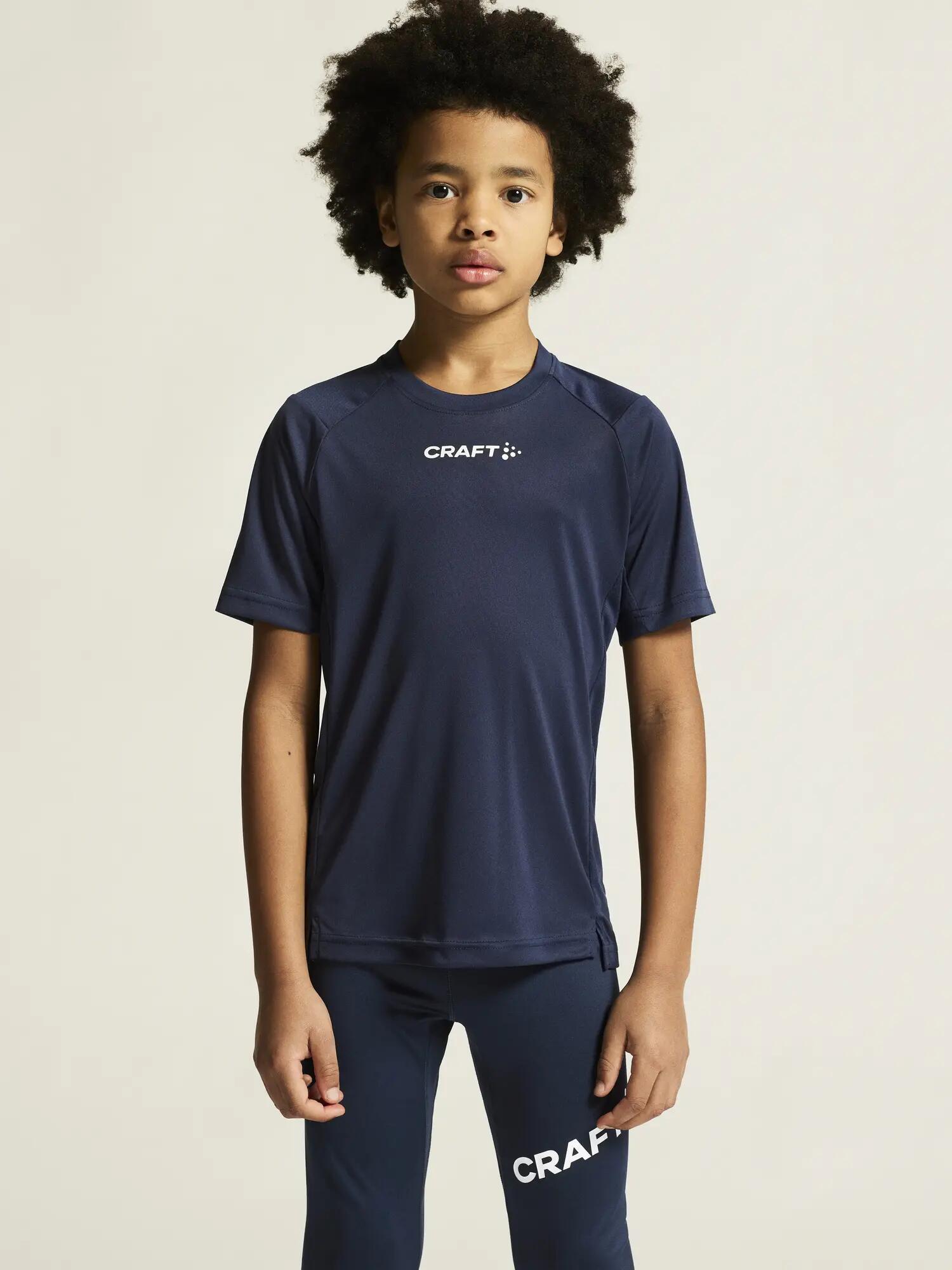 craft Rush 2.0 SS Tee Jr Licht trainingsshirt van gerecycled polyester – Navy 3/7