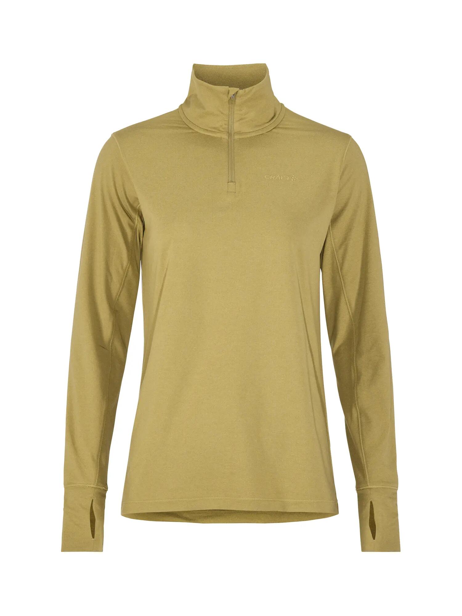 craft Flow HZ LS W — Langarmshirt mit Kurzem Reißverschluss, wärmend – Khaki 2/7