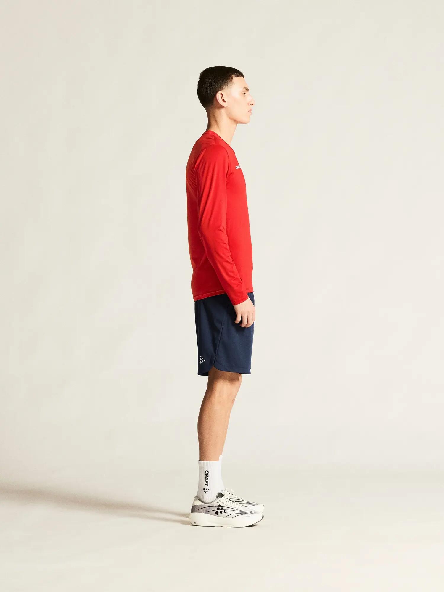 craft Langarm Baselayer Ability LS M – leicht, slim, recycelt – Bright red 7/7