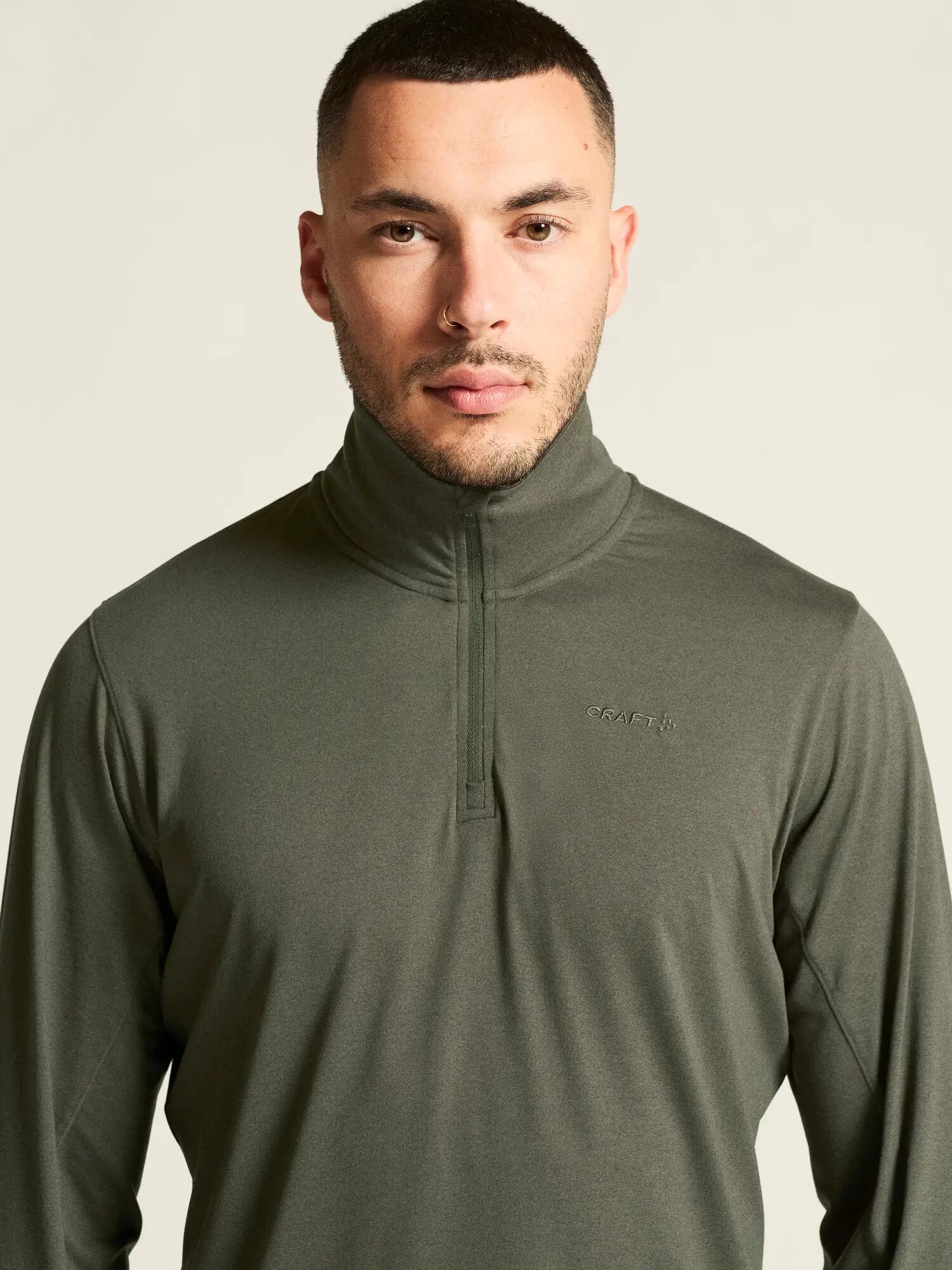 craft Flow HZ LS M tee-shirt col cheminée manches longues – Chimera/Melange 5/7