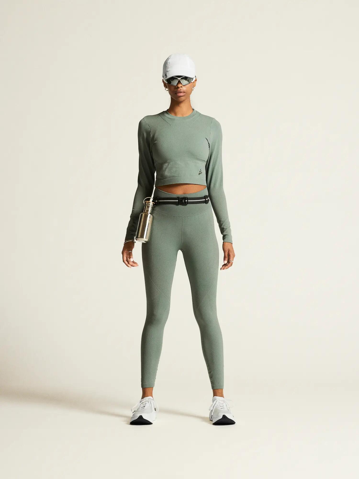 craft Seamless Cropped Longsleeve Top – Strakke pasvorm – Leaf 2/7