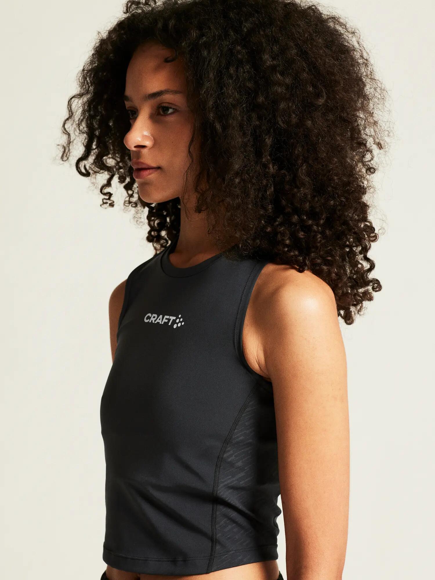 craft Rush 2.0 Crop Singlet W – débardeur d'entraînement respirant – Black 3/7