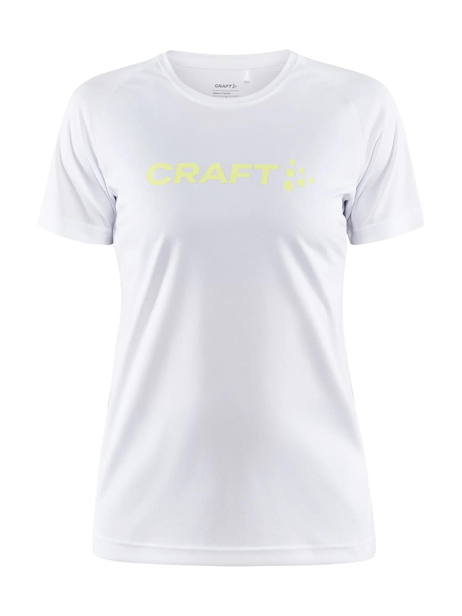 craft CORE Essence Logo Tee W – Recyceltes Polyester, Weiß – White 2/7