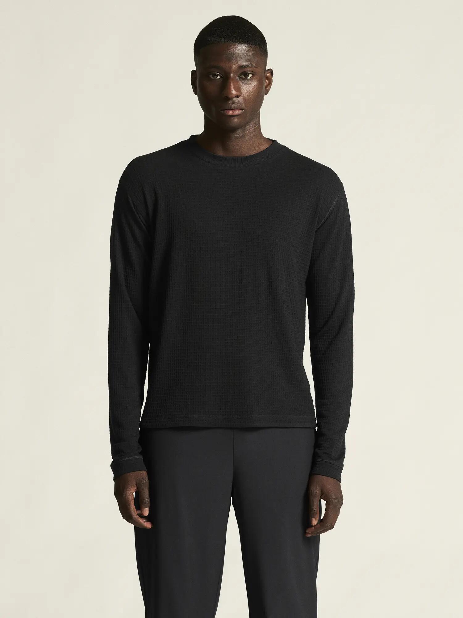 craft Maglia Wool Waffle RN M manica lunga — lyocell e lana – Black 4/7