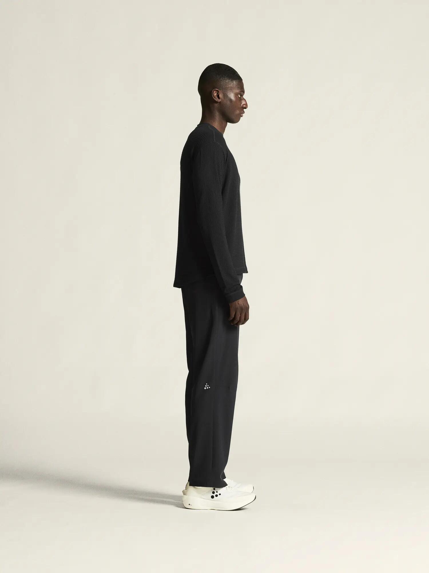 craft Maglia Wool Waffle RN M manica lunga — lyocell e lana – Black 3/7