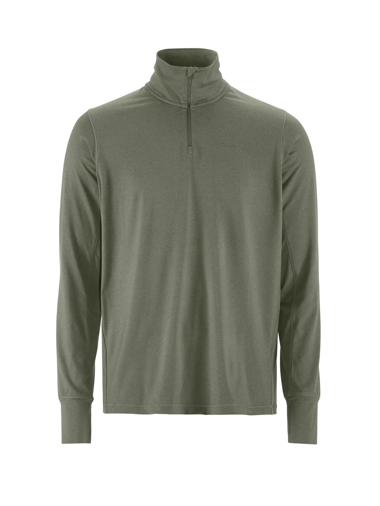 craft Flow HZ LS M – haut à col cheminée en polyester recyclé – Leaf Melange 2/7