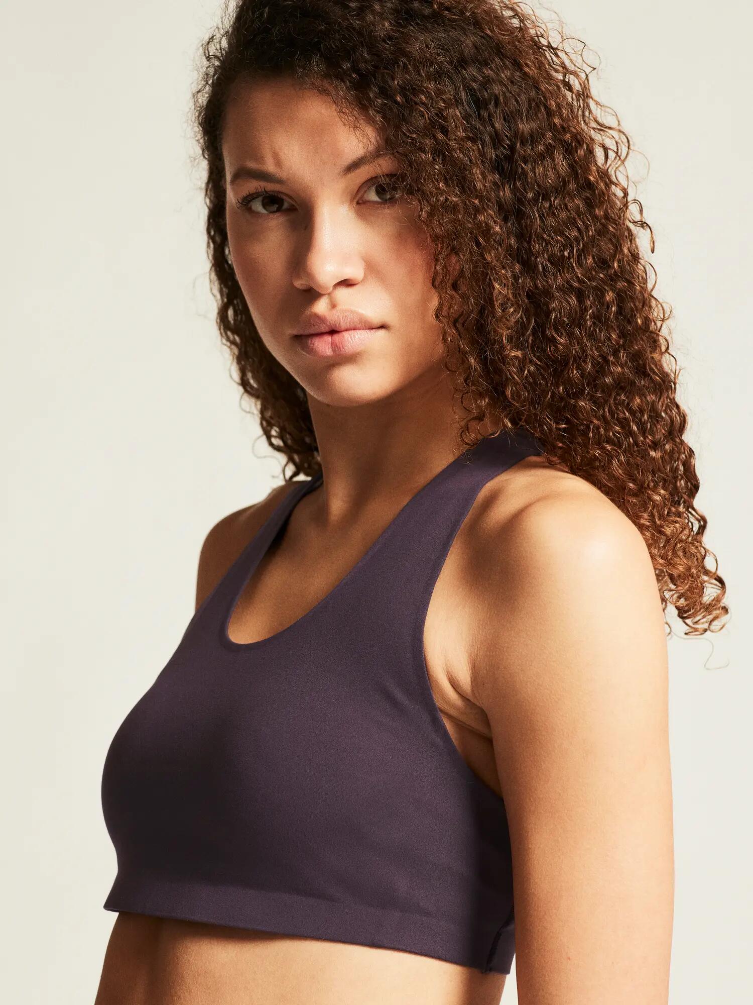 craft Brassière Collective rembourrée pour femme — tissu recyclé doux – Dk Plum 2/7