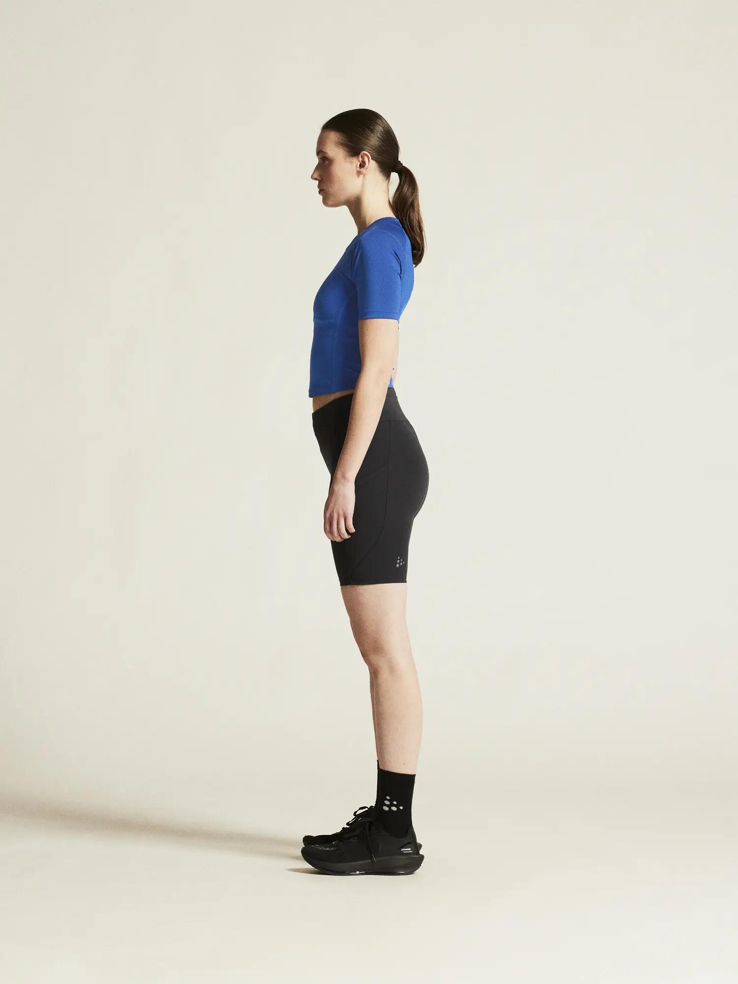 craft Rush 2.0 Crop Tee W – T-shirt cropped de treino ajustada, poliéster 3/7