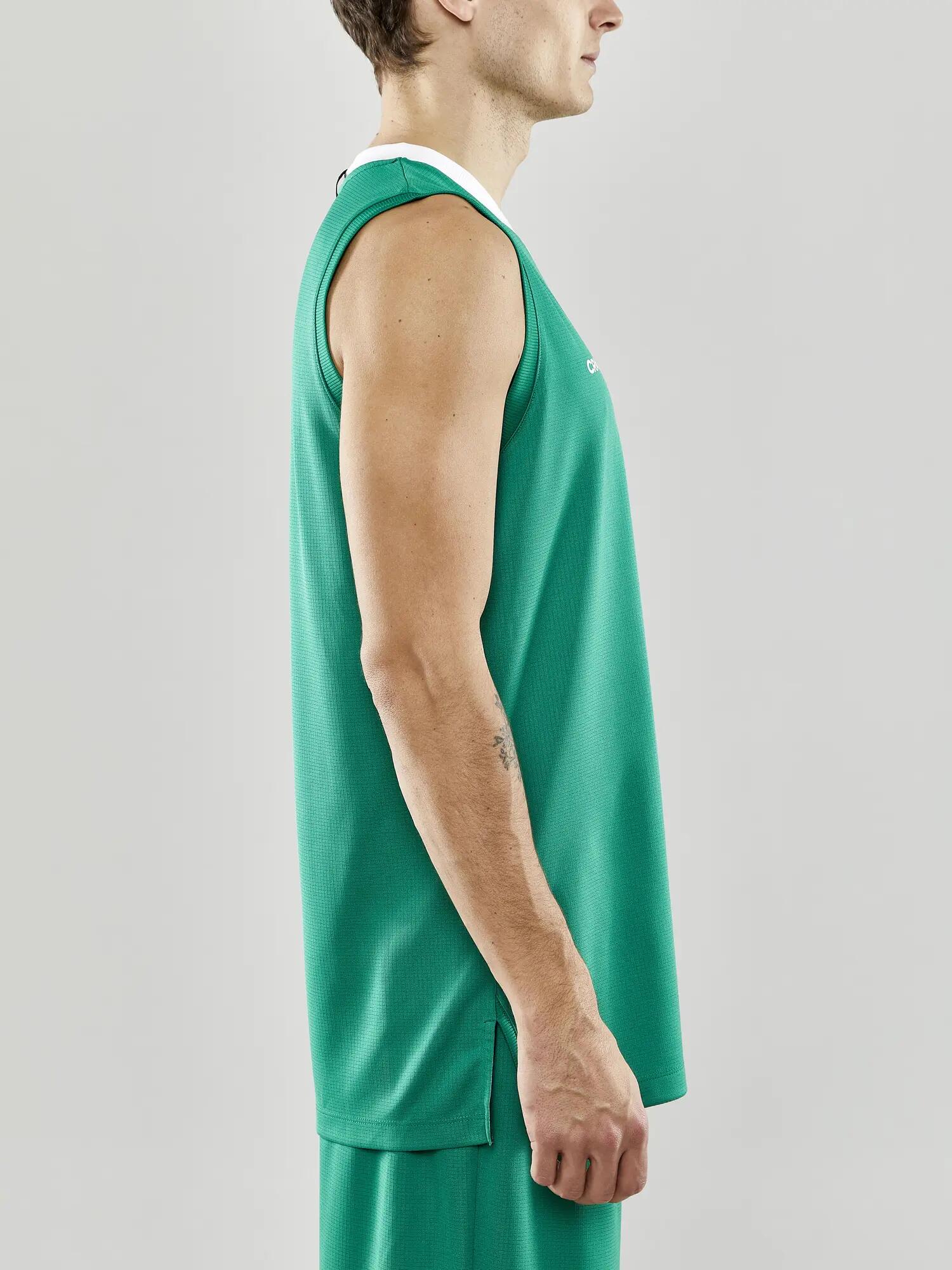 craft Progress Basket Singlet M – débardeur basket recyclé – Team Green 5/7