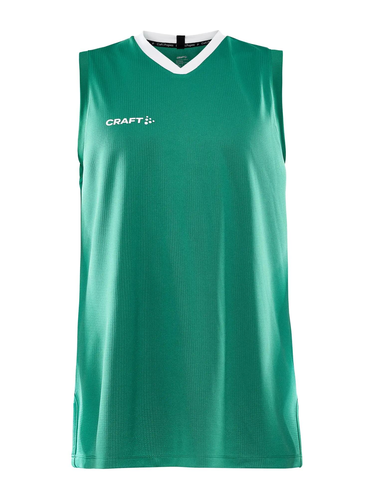 craft Progress Basket Singlet M – débardeur basket recyclé – Team Green 2/7