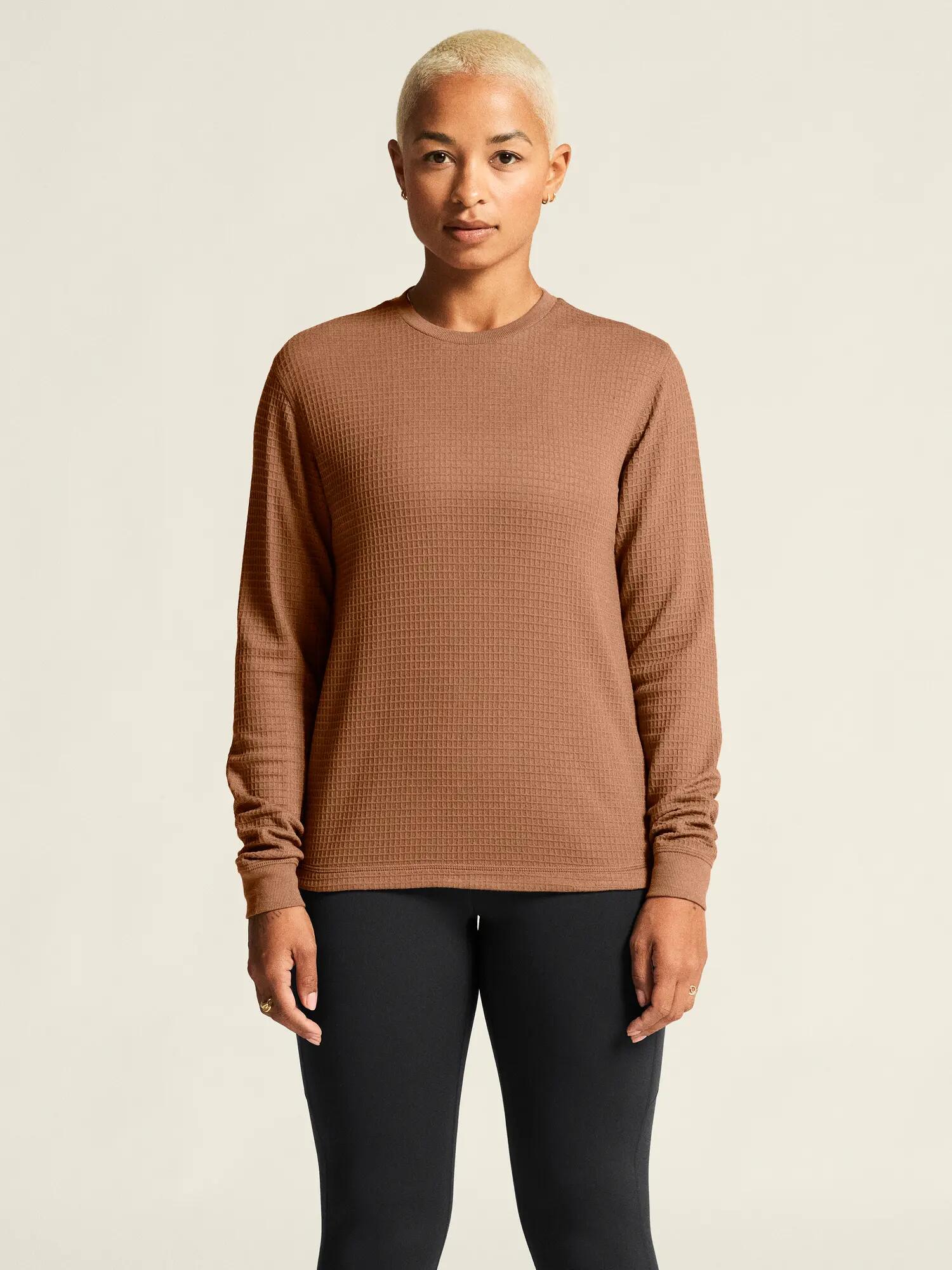 craft Wool Waffle RN W – Langarmshirt aus Lyocell-Wolle – Clove 7/7