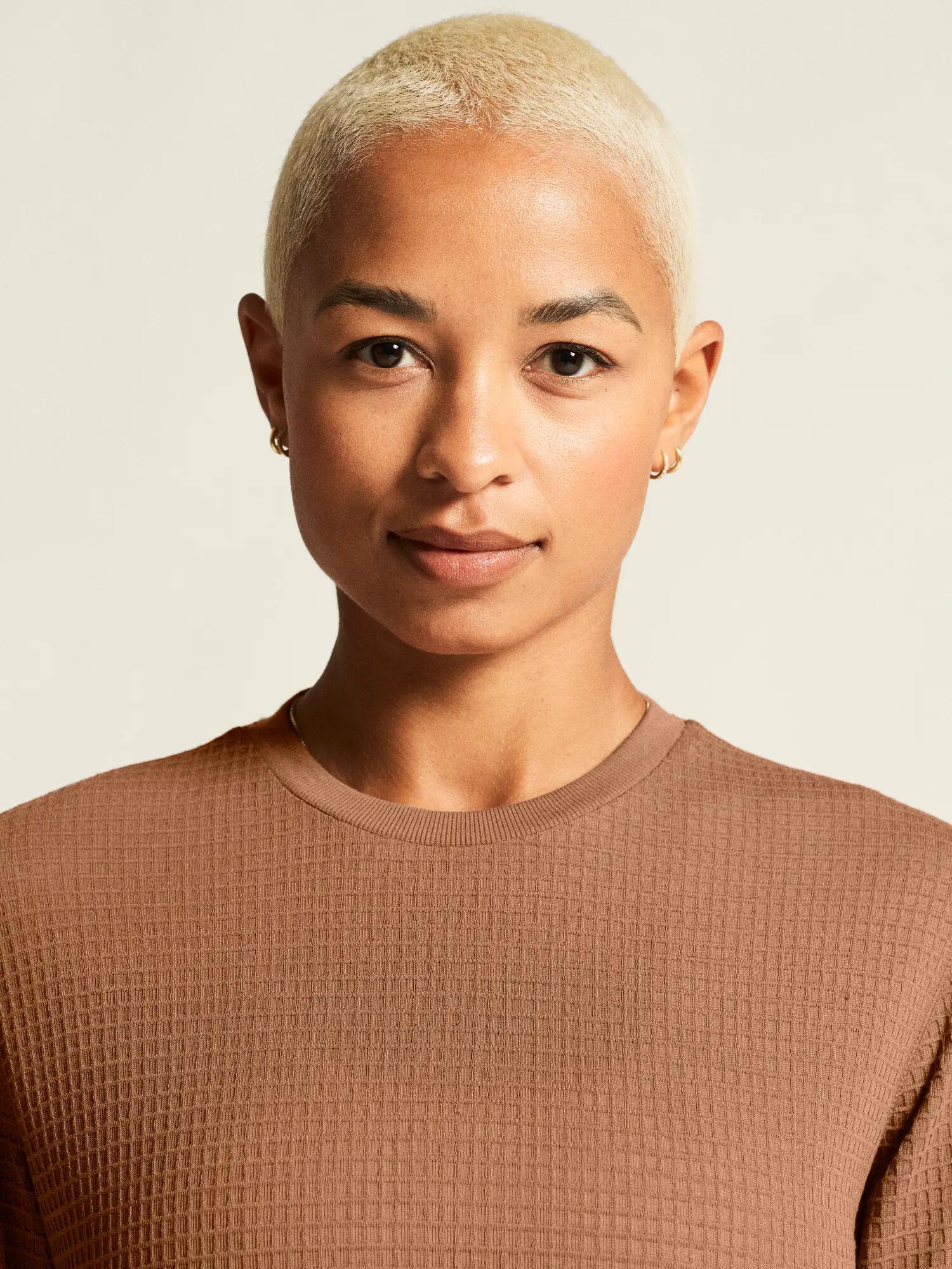 craft Wool Waffle RN W – Langarmshirt aus Lyocell-Wolle – Clove 5/7