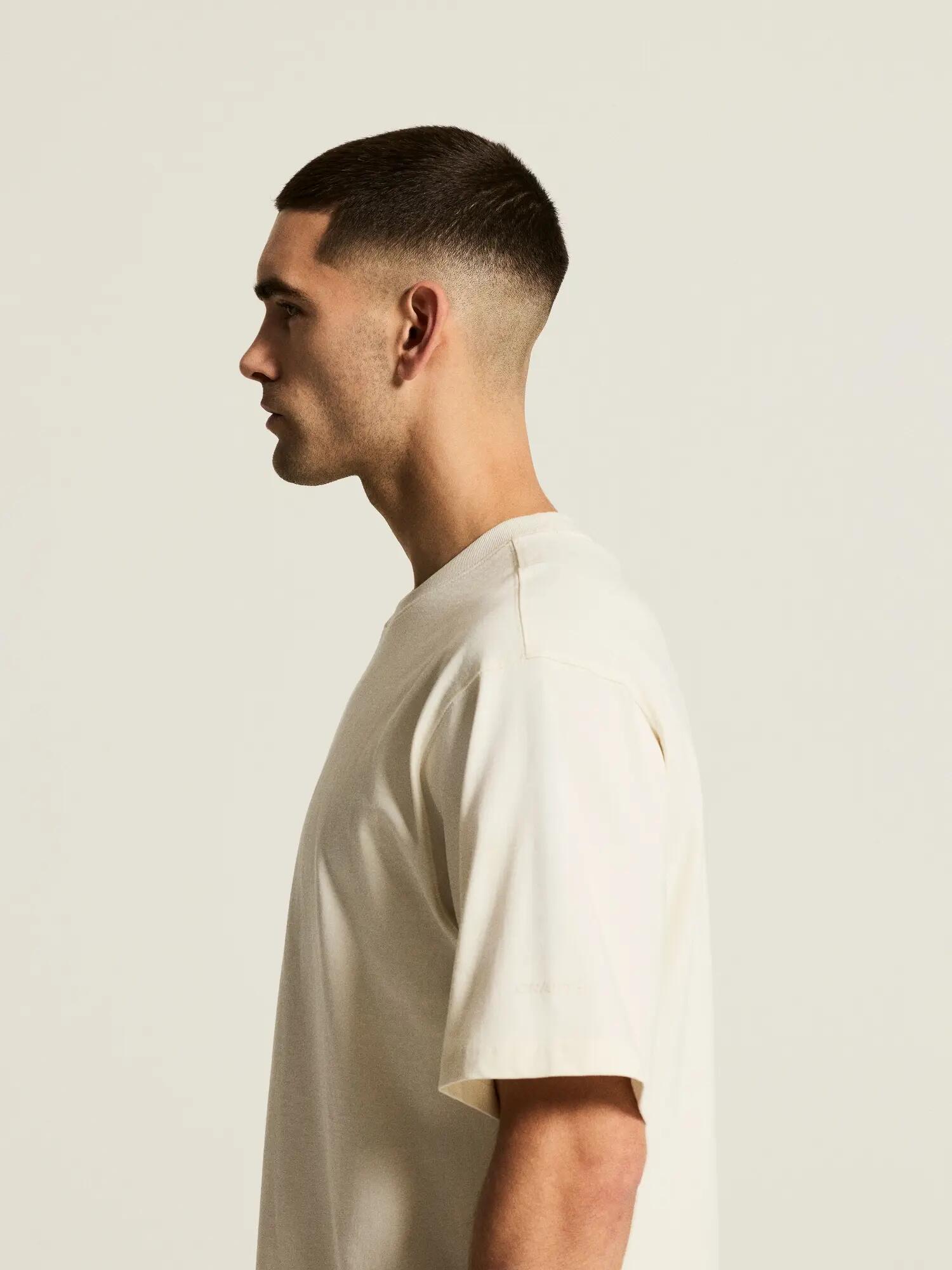 craft Frequent Heavy SS Tee M – T-shirt manches courtes en coton bio – Tofu 7/7