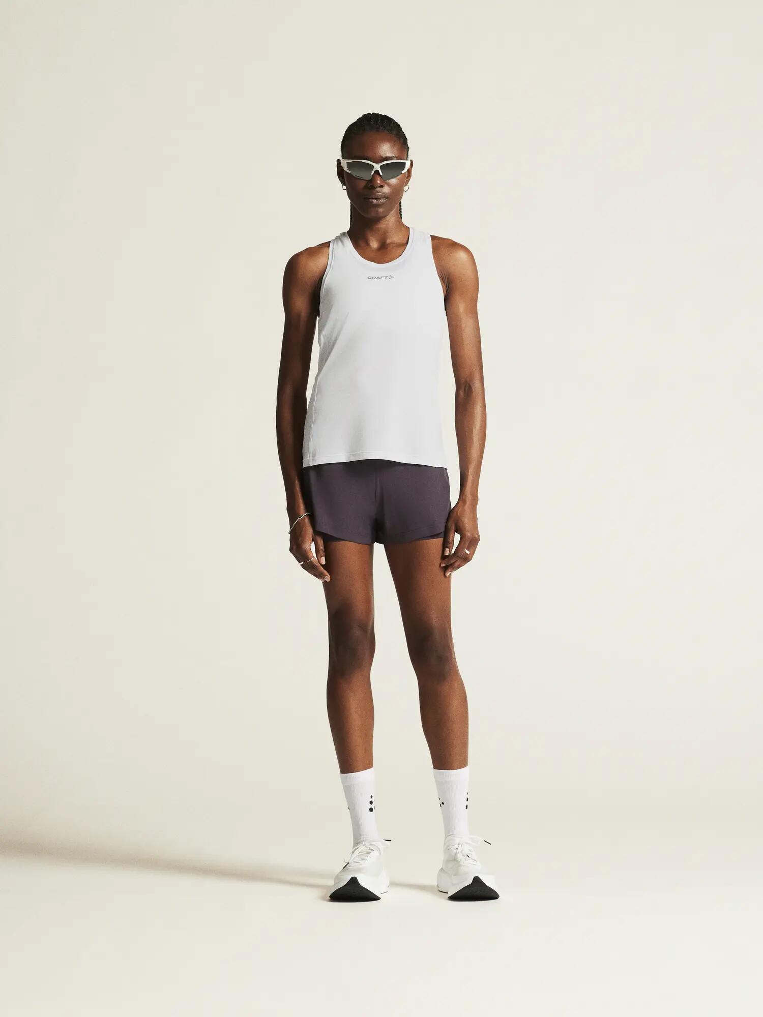 craft ADV Essence Singlet 2 W - Atmungsaktives Trainingstop – White 6/7