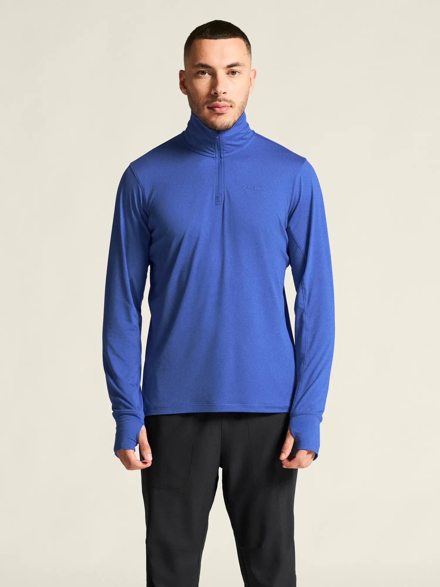 craft Flow HZ LS M — Langarmshirt mit Stehkragen aus recyceltem Polyester – Ink 3/7