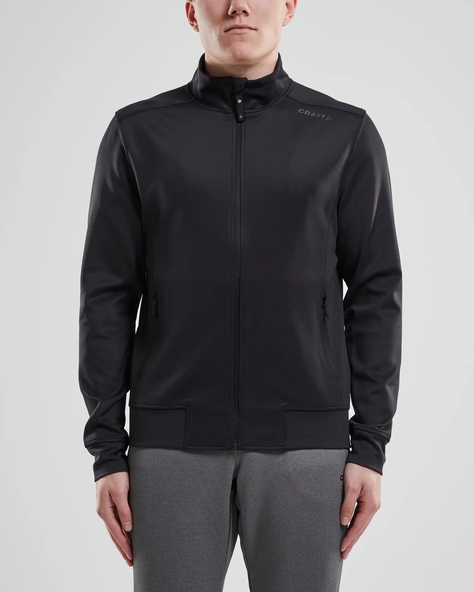 craft Noble Zip Jacket M – Weiches Jersey, Reißverschlusstaschen – Black 2/4